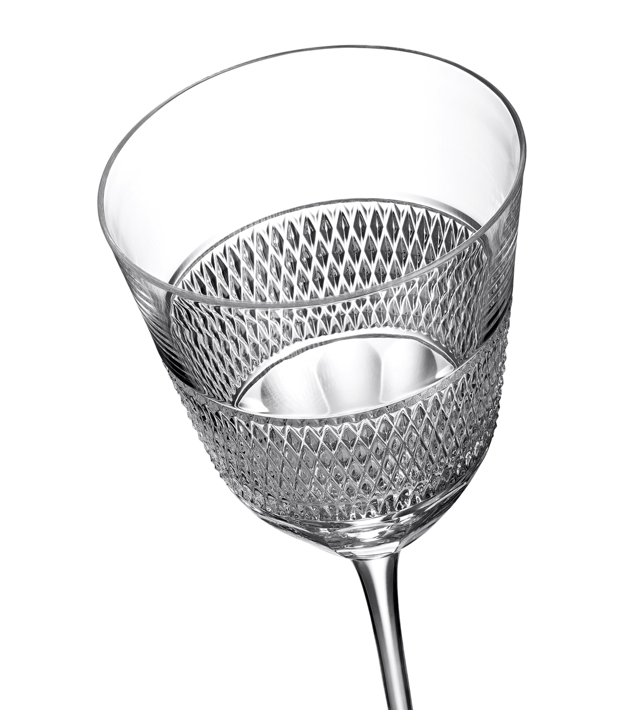 Set of 2 Crystal Copper Coast White Wine Glasses CLEAR Image 2