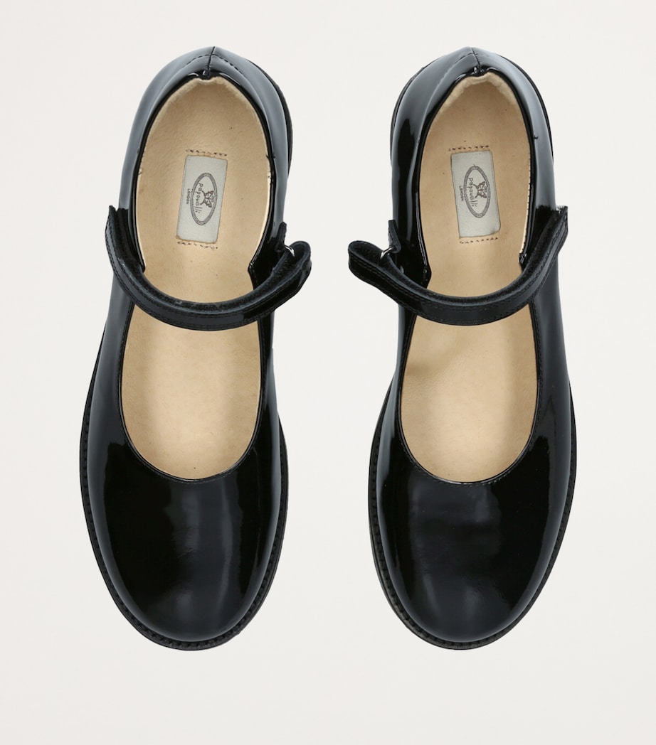 papouelli Leather Emilia Mary Janes Black Image 4
