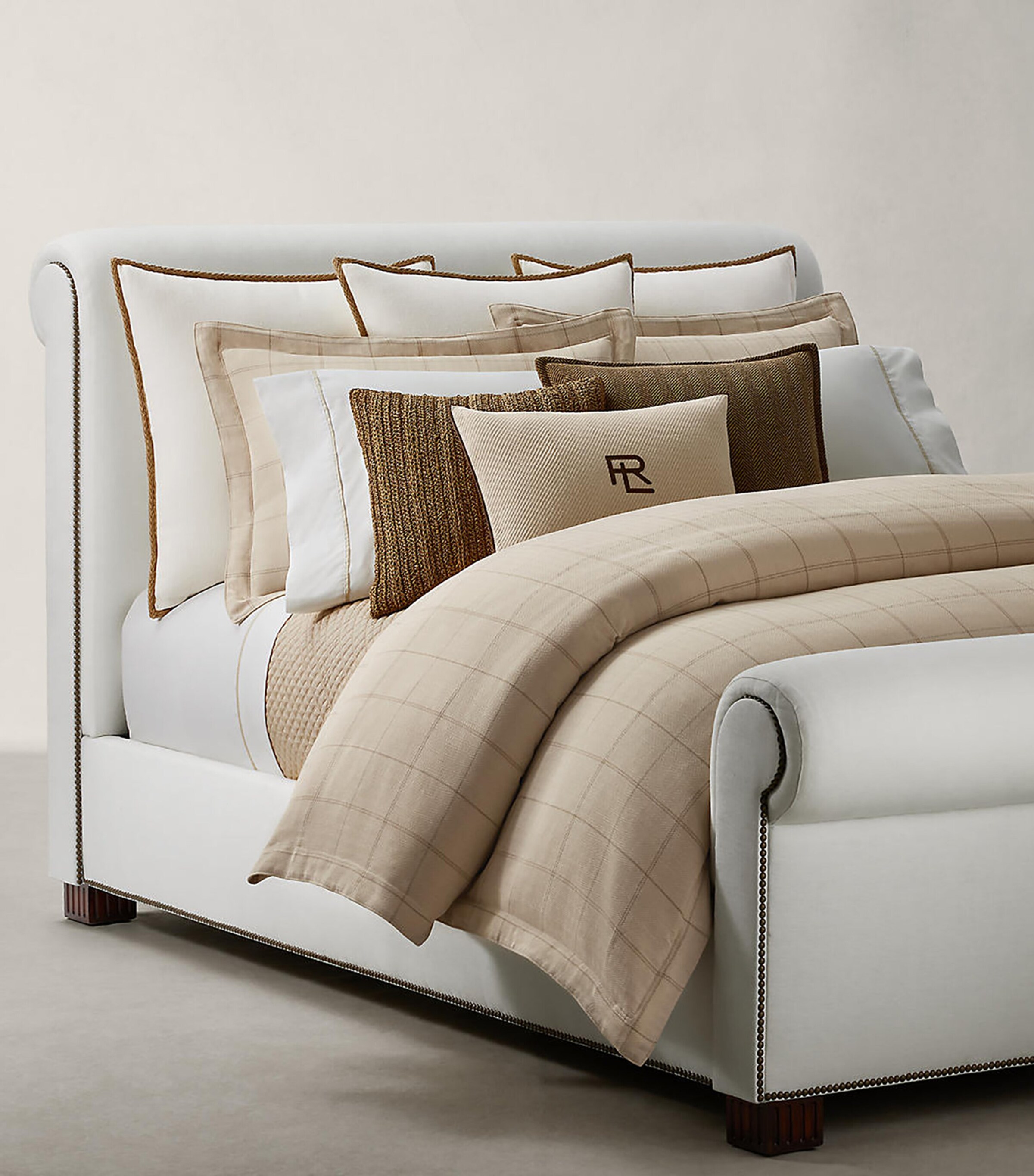 Ralph Lauren Home Cotton Tyler King Duvet Cover (240cm x 220cm) Sand Image 1