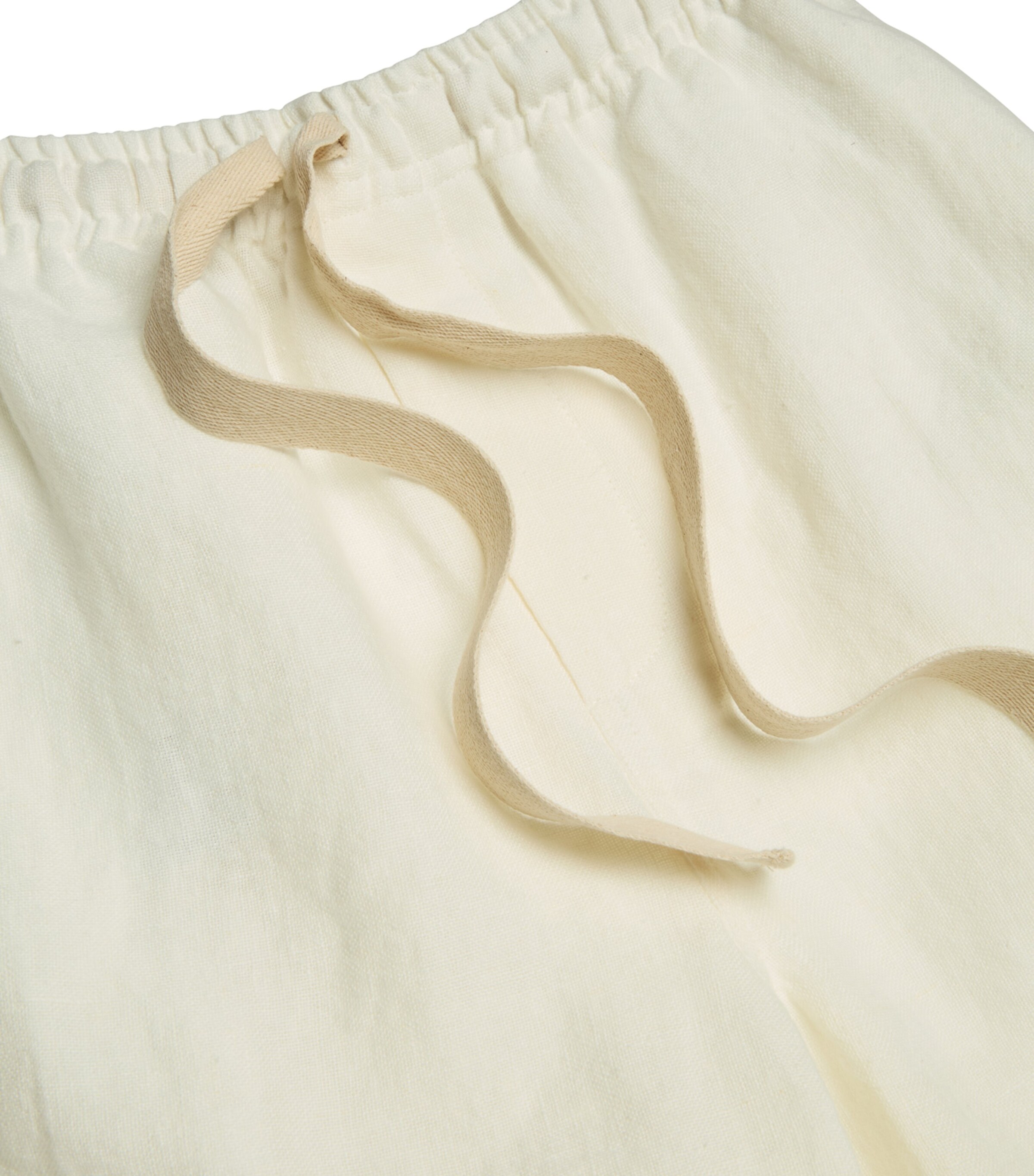 COMMAS Mens Linen Wide-Leg Trousers White Image 2