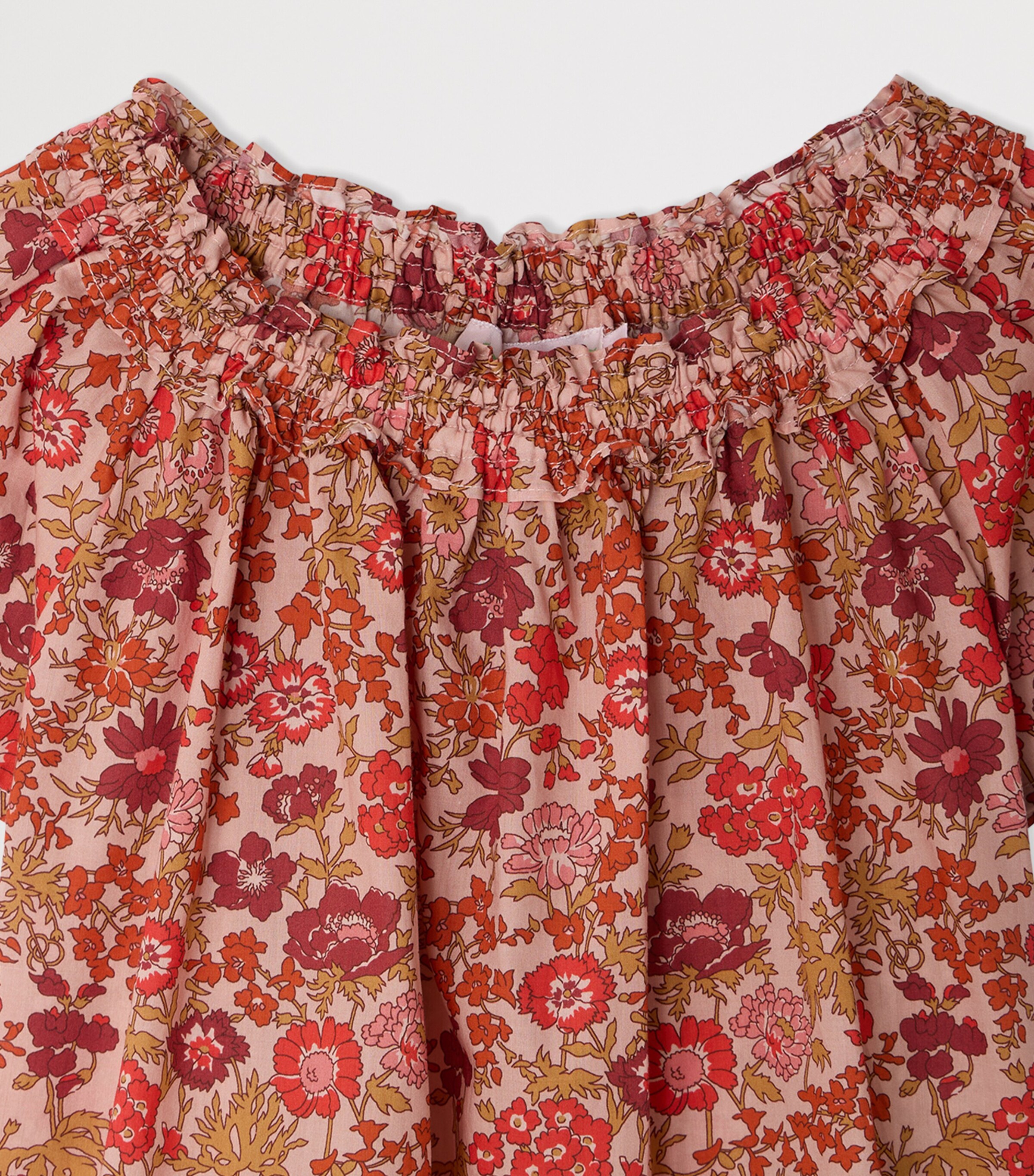 Bonpoint Cotton Goldia Blouse (10-14 Years) Fleurs Rose Image 3