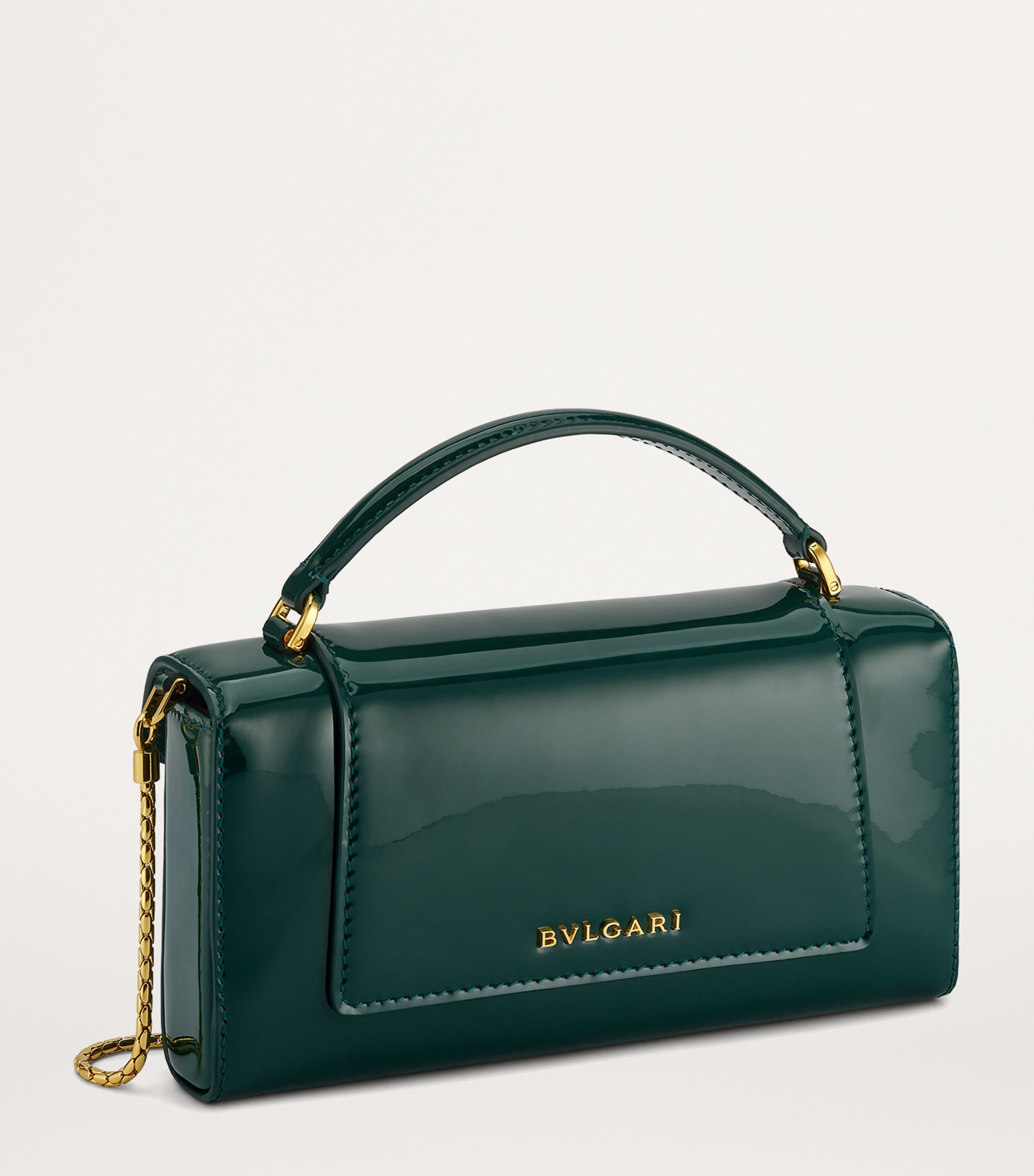 Bvlgari Green Serpenti Forever Cross-Body Phone Bag | Harrods UK