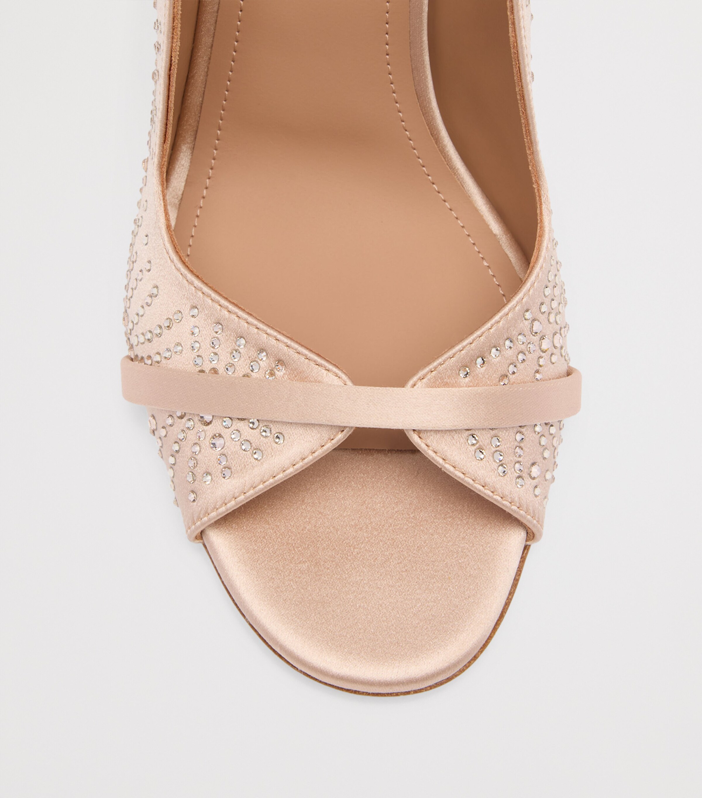 Malone Souliers Satin Norah Heeled Sandals 70 Champagne Image 5