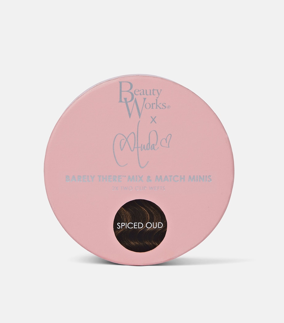 Beauty Works x Huda BARELY THERE Mix & Match Minis Clip-In Hair Extensions (18") MIDNIGHT KOHL Image 3