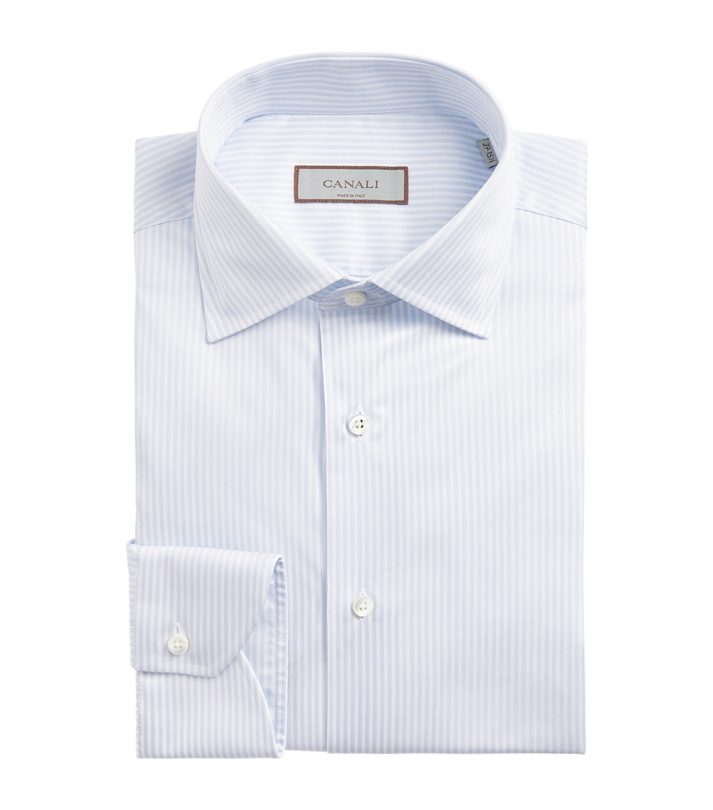 Canali Mens Cotton Stripe Shirt Image 1