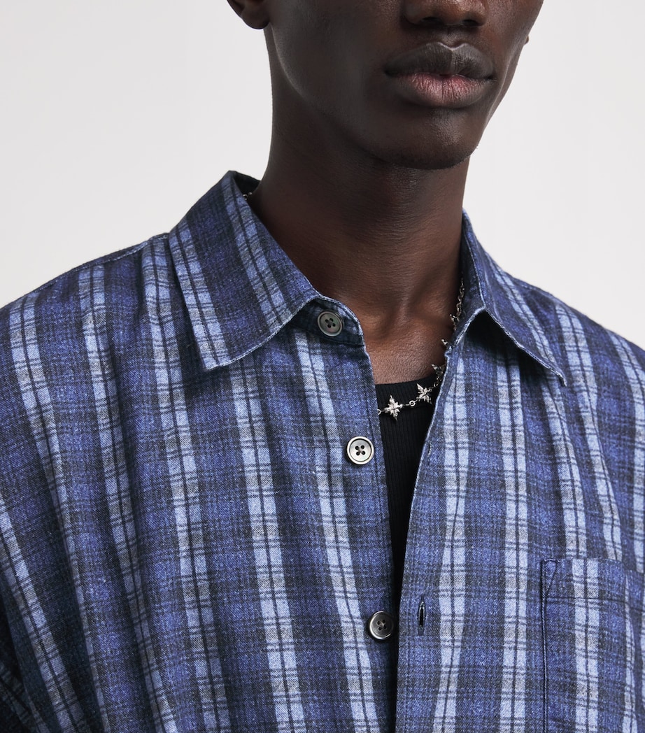 Our Legacy Mens Borrowed Shirt Check Please Print Image 5