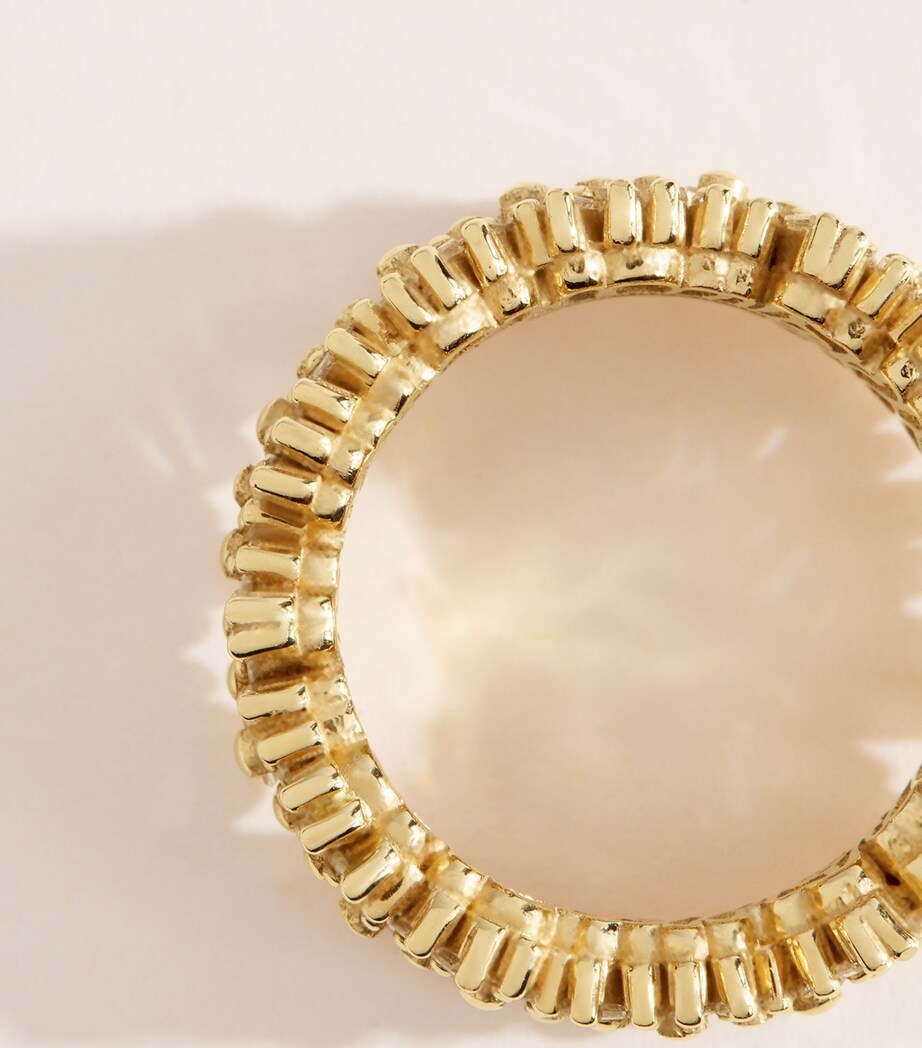 Suzanne Kalan Yellow Gold and Diamond Short Stack Ring (6.5) Yg/wd Image 5