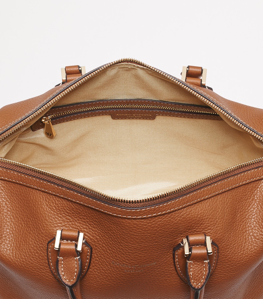 Leather Hudson Bowling Bag TAN Image 7