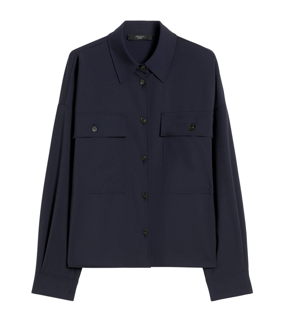 Virgin Wool Overshirt NAVY Image 1