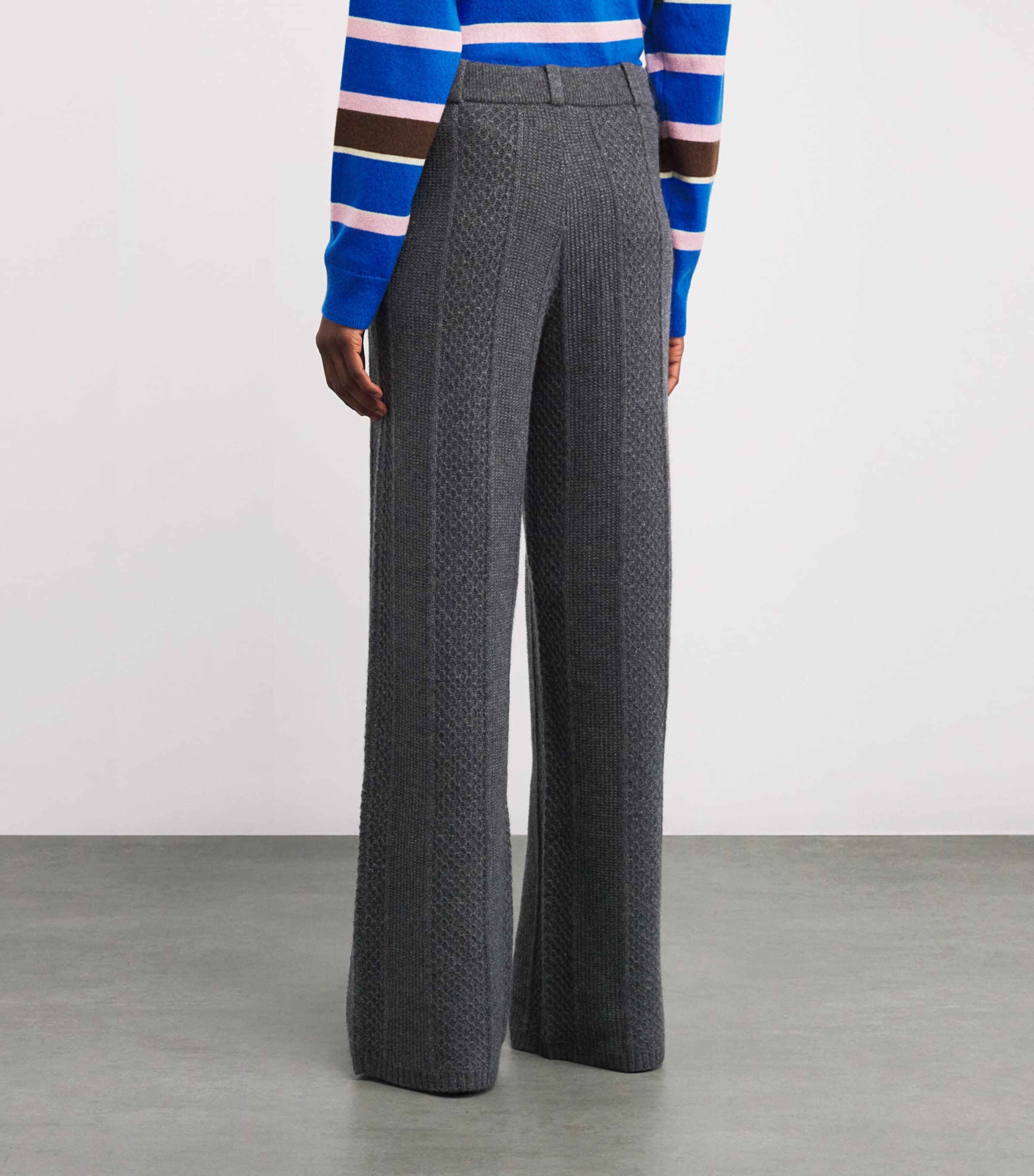 Wool-Cashmere Tailored Trousers CHARCOAL Image 4