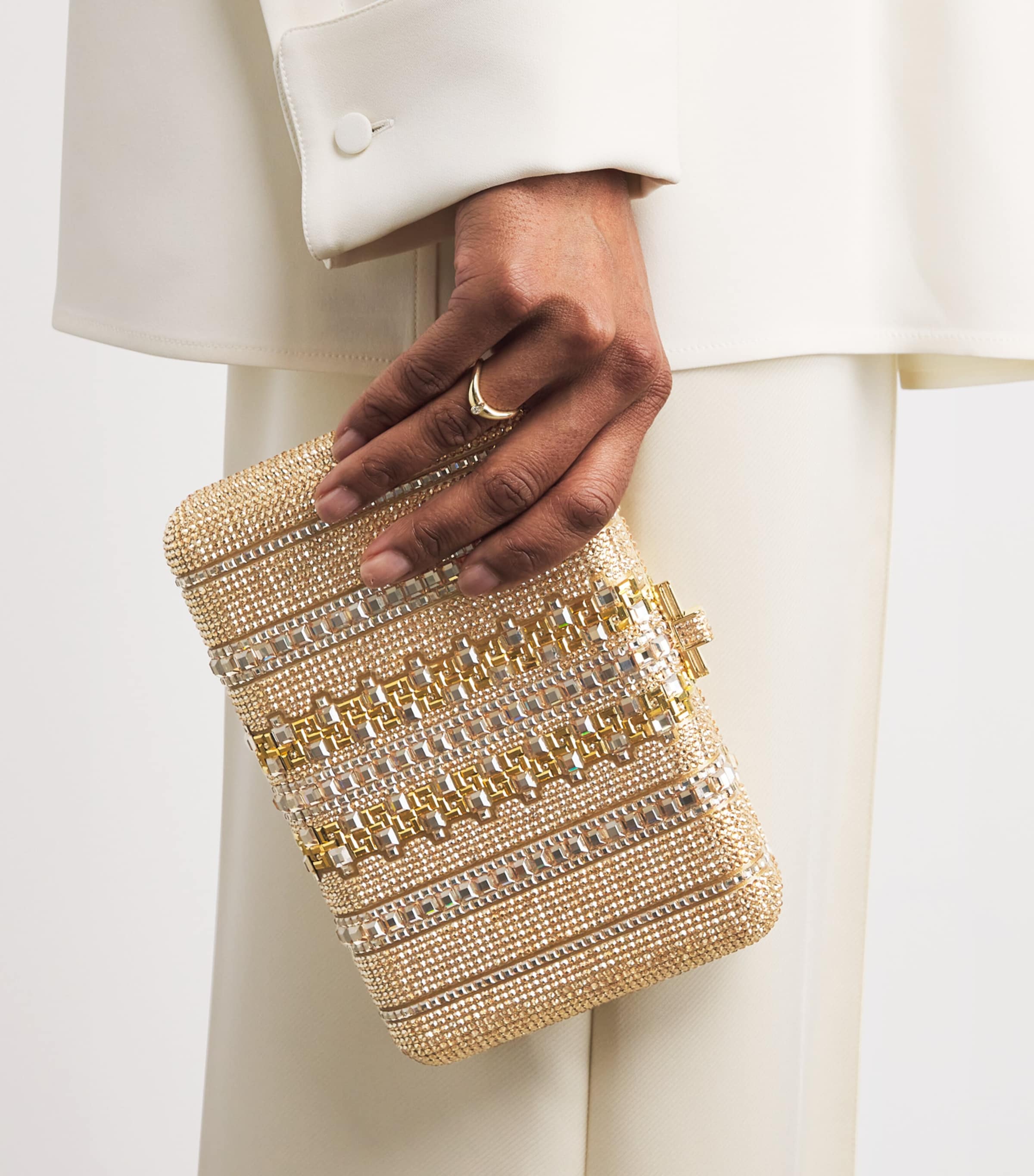 Crystal Lattice Slim Slide Clutch Bag CPRMT CHAM PROS MLT Image 5