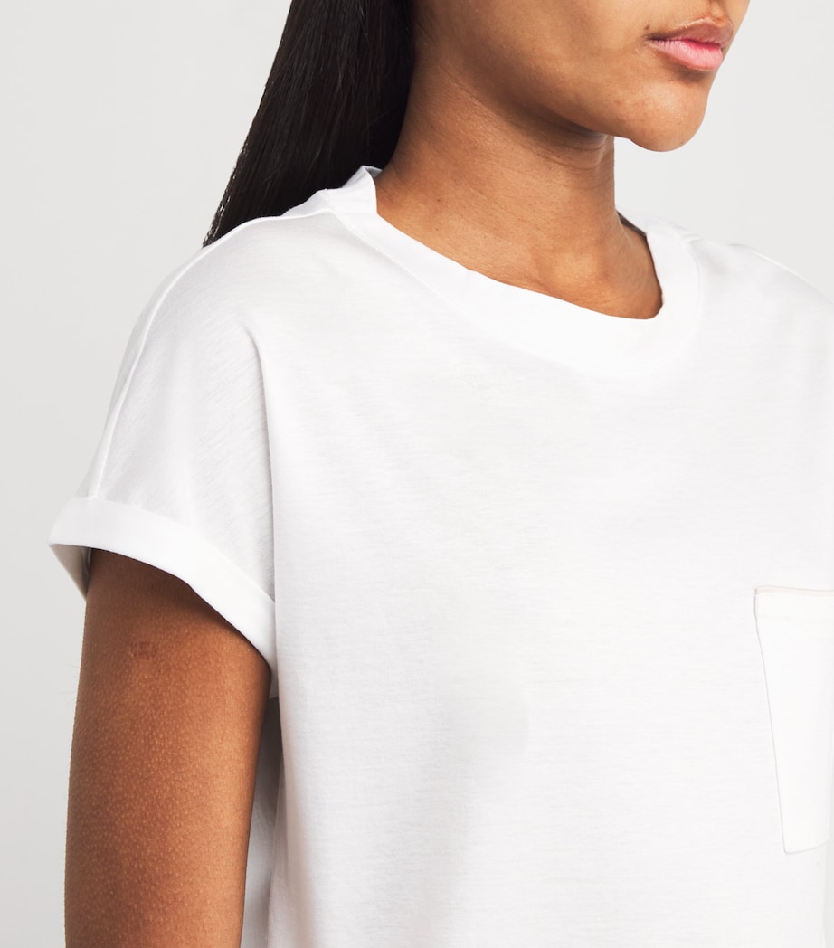 Pocket-Detail Short-Sleeve T-Shirt BIANCO E BEIGE Image 6