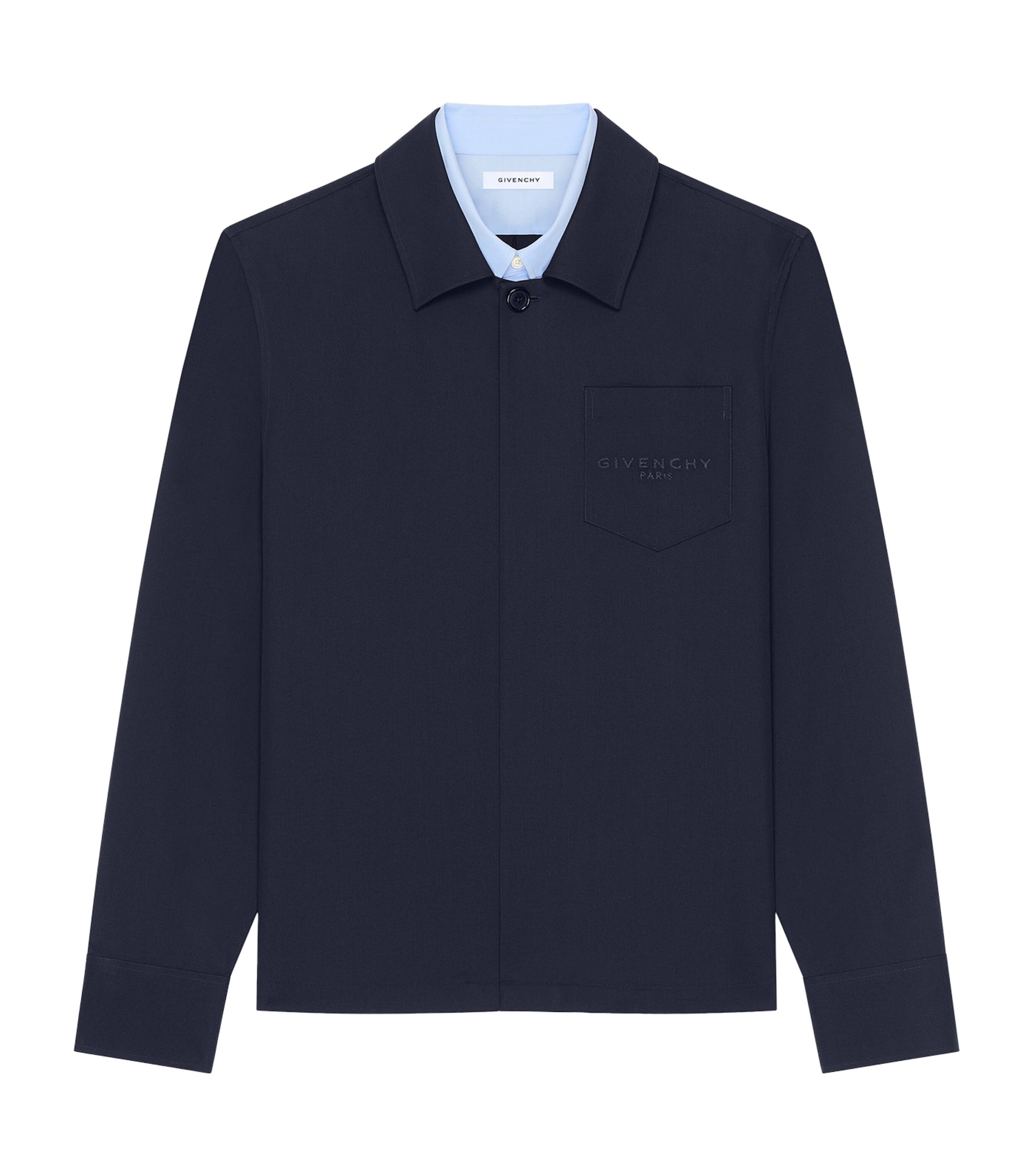 Givenchy Mens Wool Trompe-l'Oeil Shirt Image 1