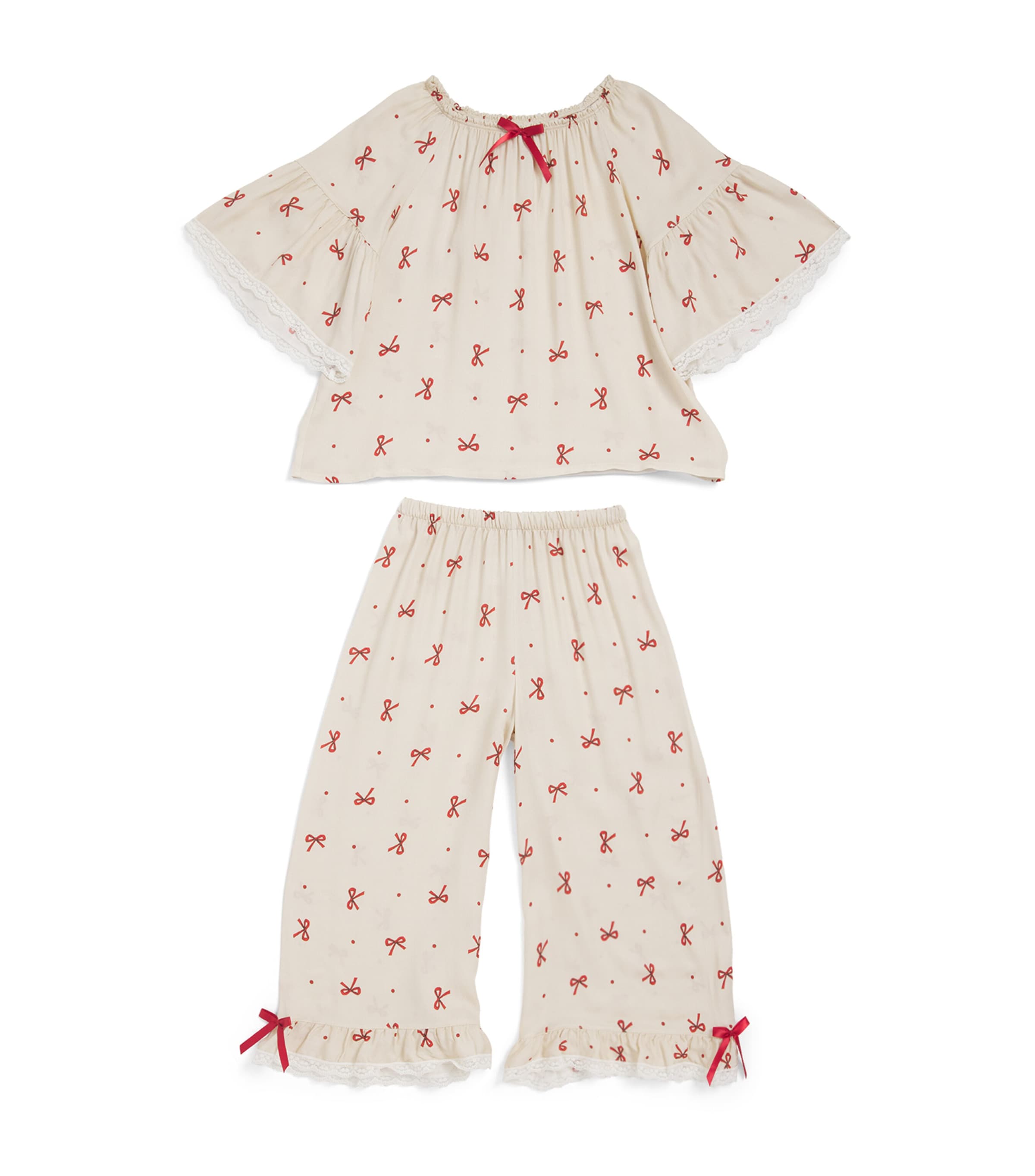 Amiki Jersey Printed Helena Pyjama Set In White