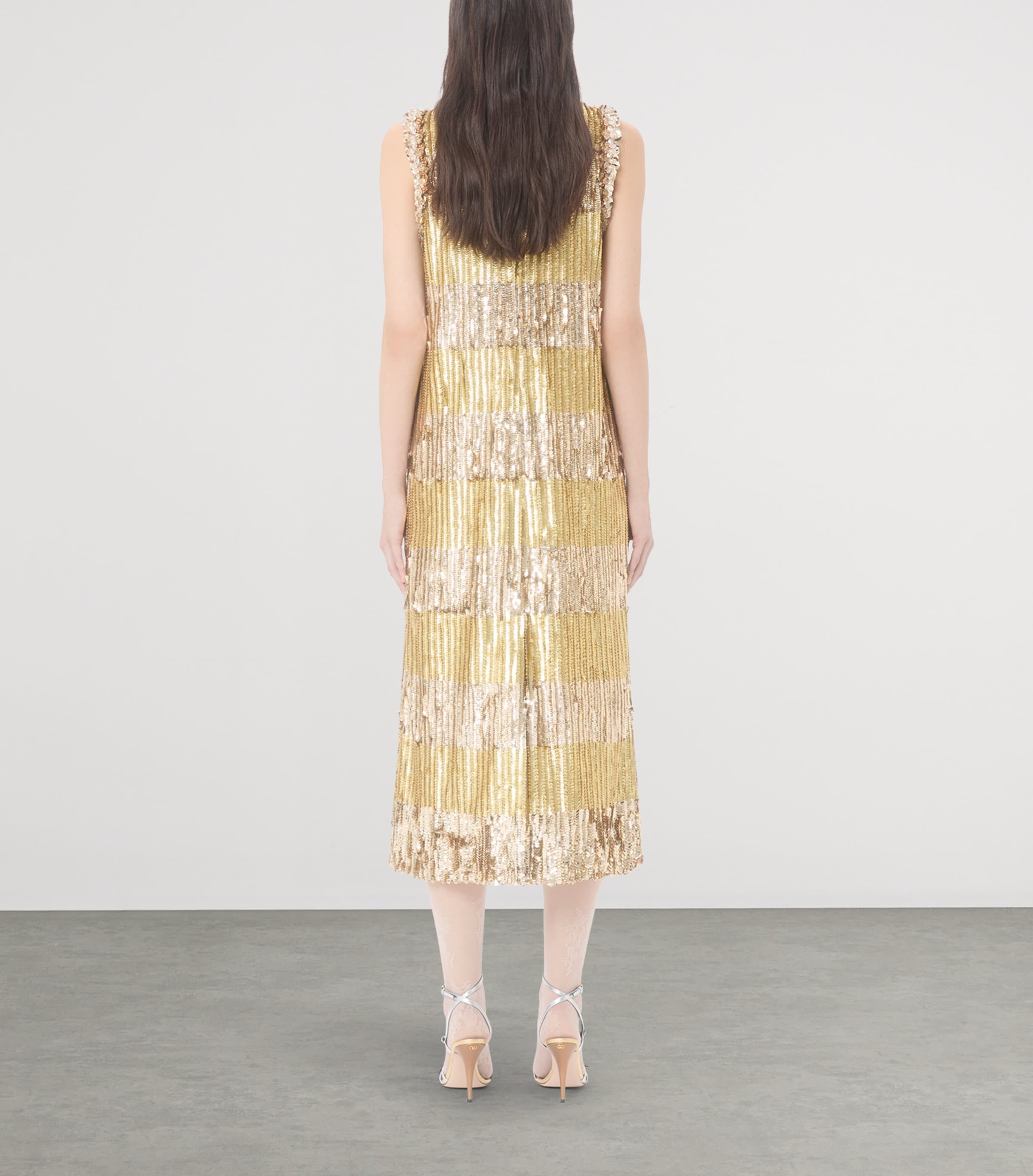 Valentino Womens Tulle Illusione Midi Dress Cgm Image 4