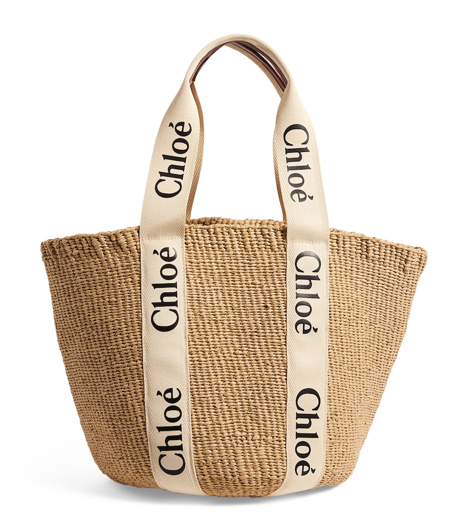 Large Woody Basket Bag BASKET WHITE Image 1