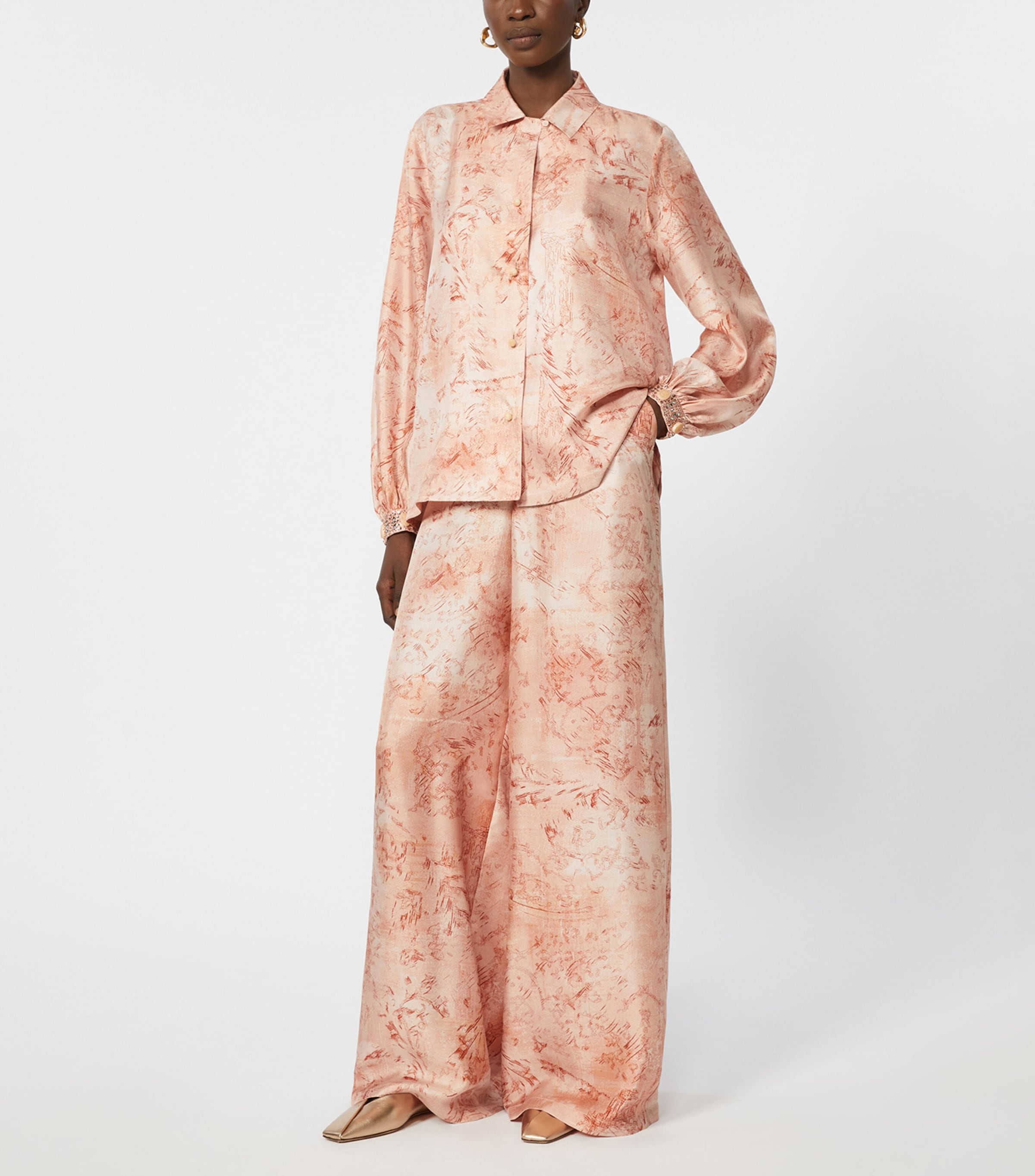 Silk Printed Shirt PINK Image 2