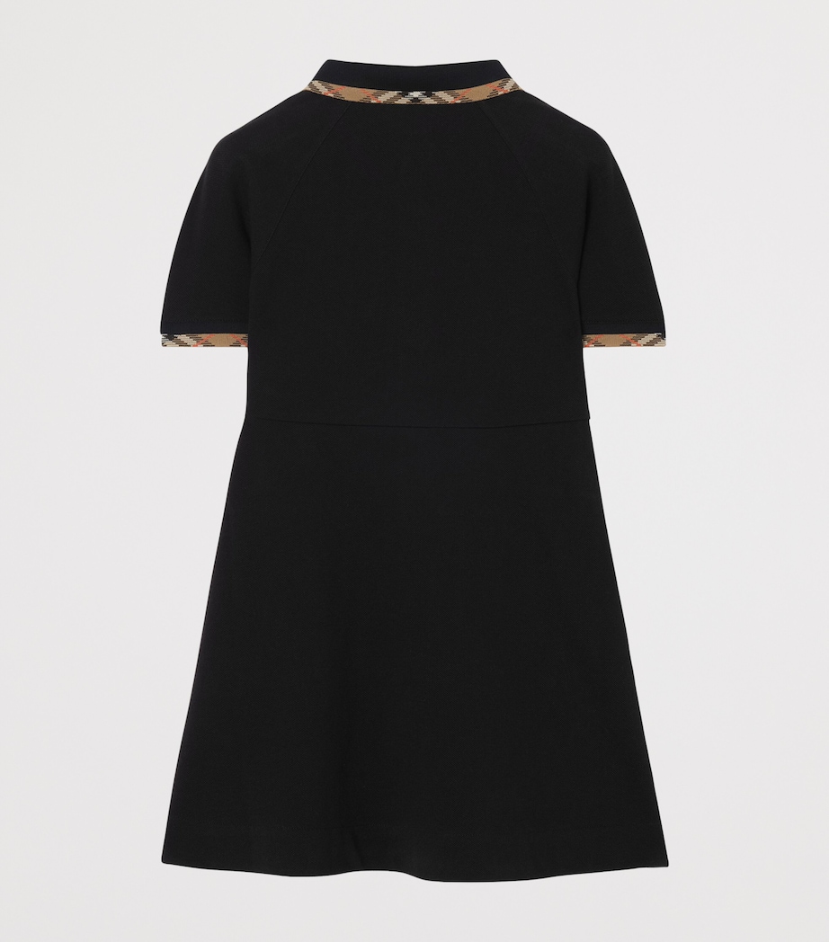 Burberry Kids Cotton Polo Shirt Dress (4-12 Years) Black Image 2