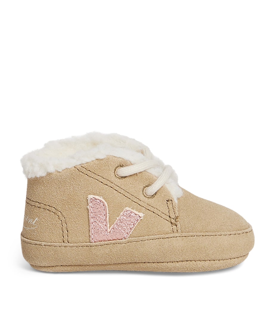 x VEJA Suede Baby Winter Sneakers ROSE FANE Image 1