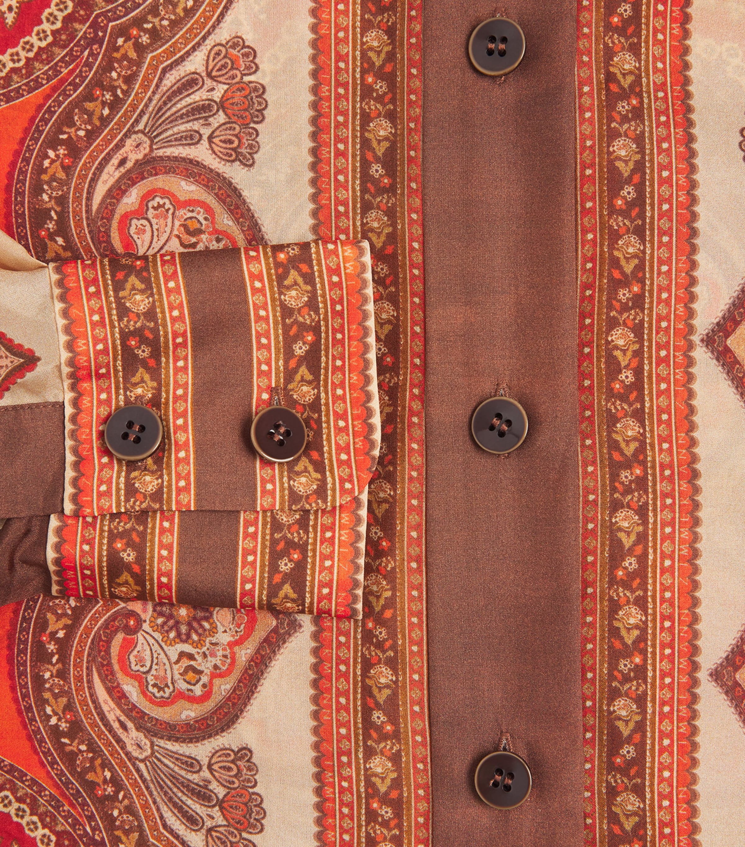Zimmermann Womens Silk Mahon Shirt Tangerine Paisley Image 6