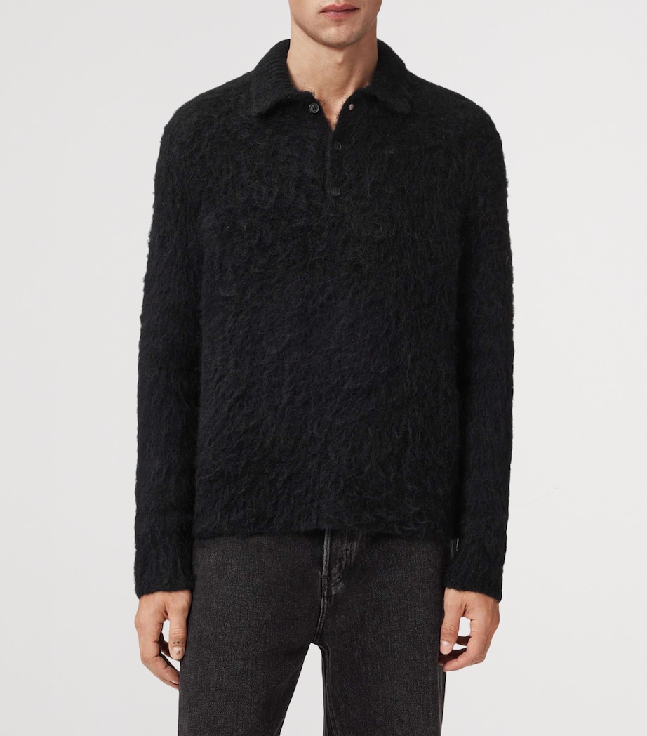 Brushed Sonny Polo Sweater BLACK Image 6