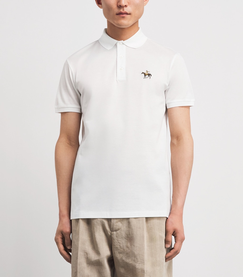 Ralph Lauren Purple Label Mens Cotton Logo Polo Shirt Cls Wht/ Image 4