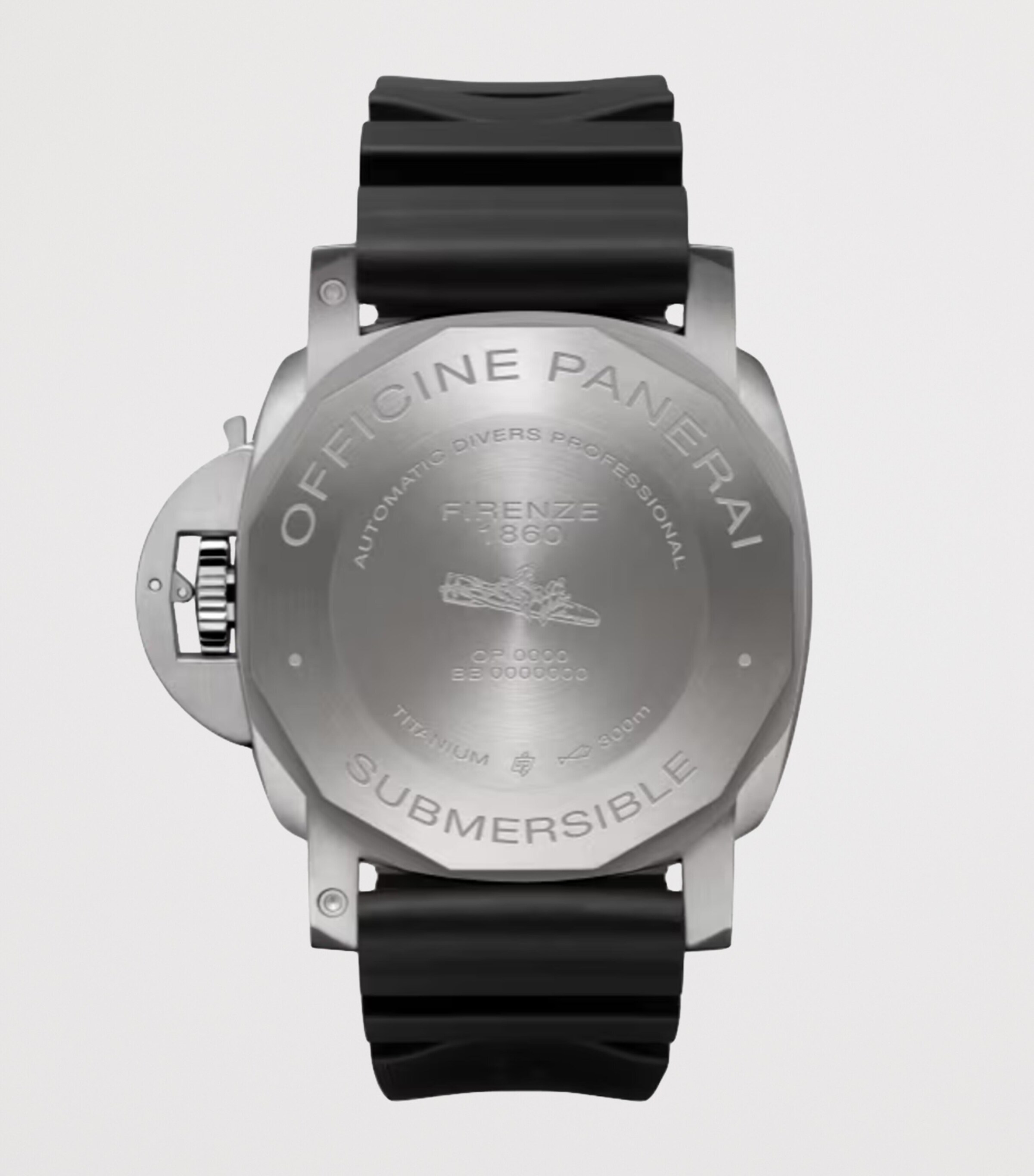 Stainless Steel and Rubber Submersible Watch 47mm BLACK Image 2