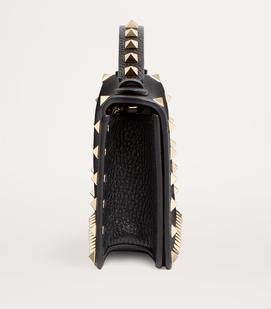 Leather Rockstud Top-Handle Wallet 0NO Image 4