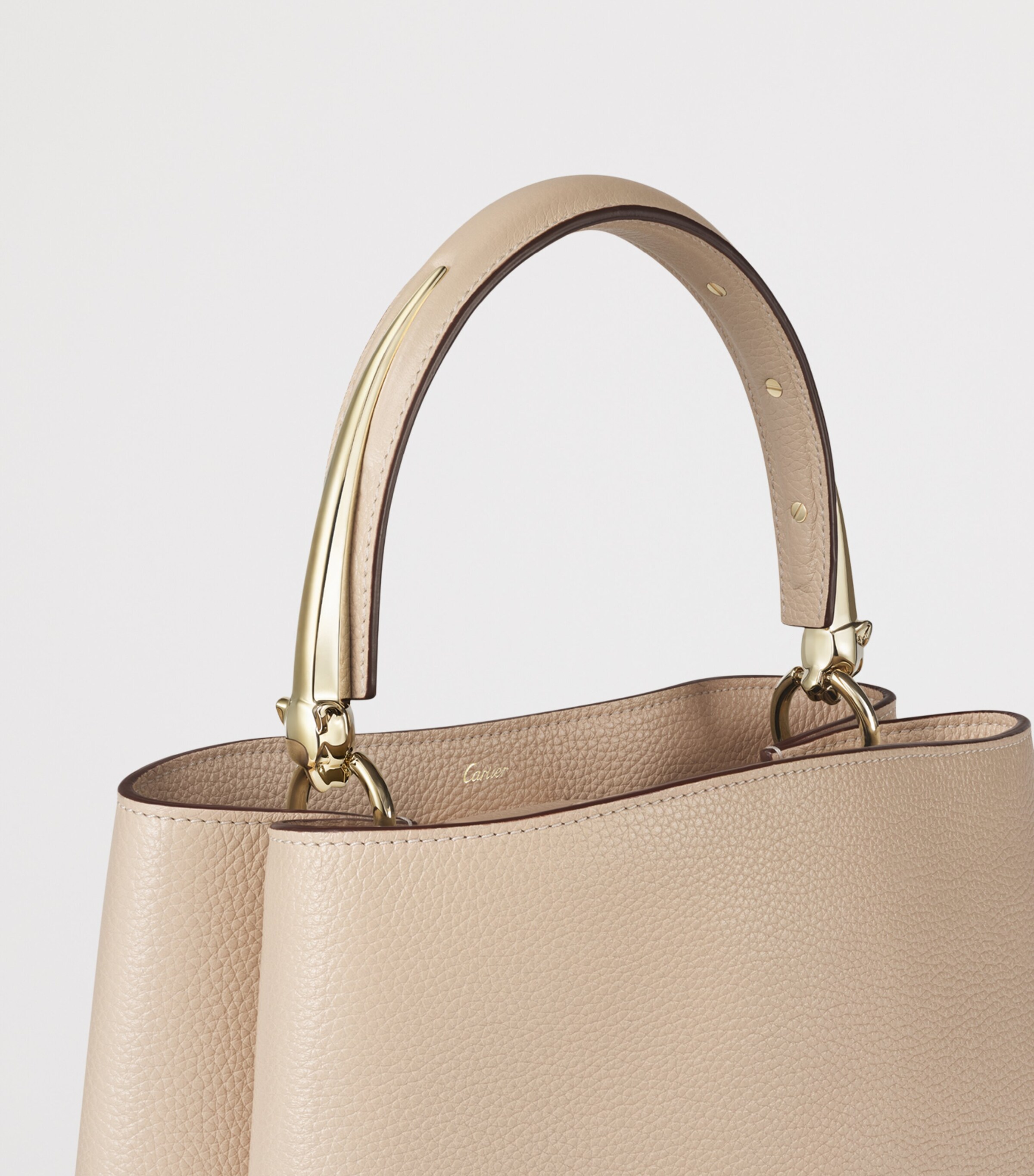 Cartier Leather Panthère de Cartier Double Top-Handle Bag Cord Beige Image 5