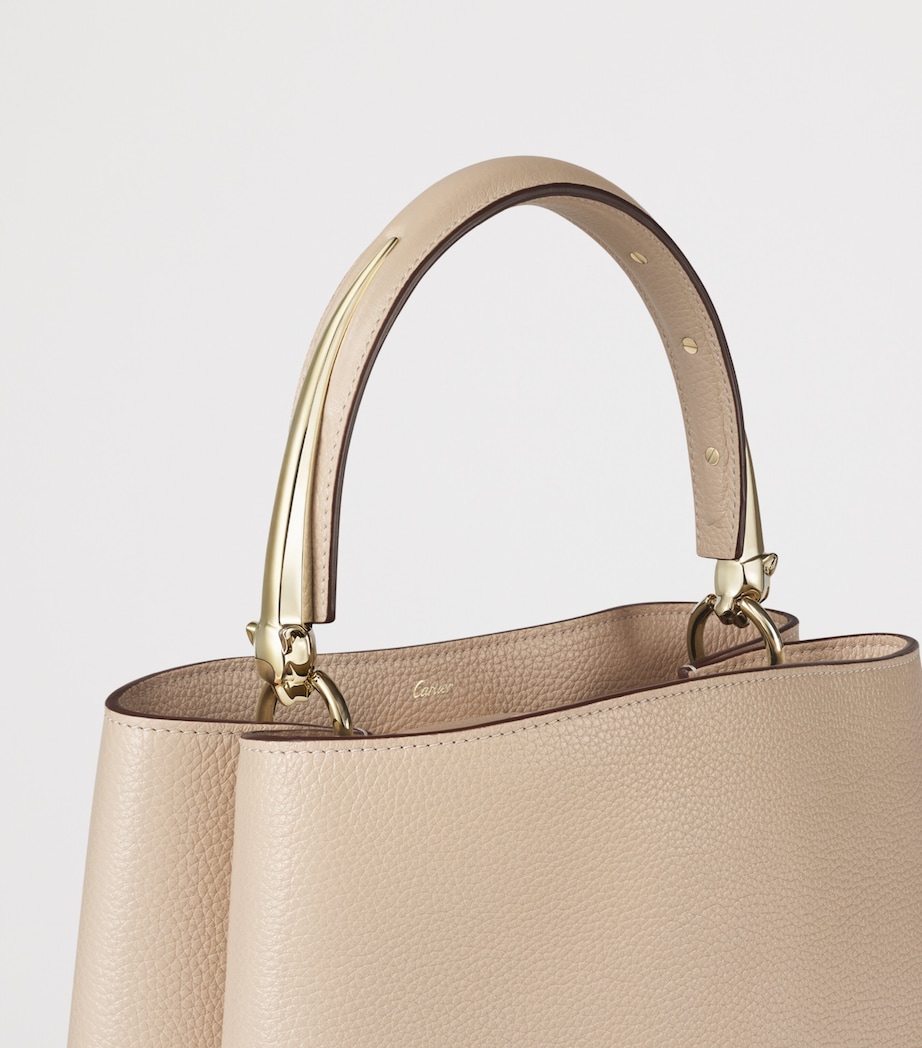 Cartier Leather Panthère de Cartier Double Top-Handle Bag Cord Beige Image 5