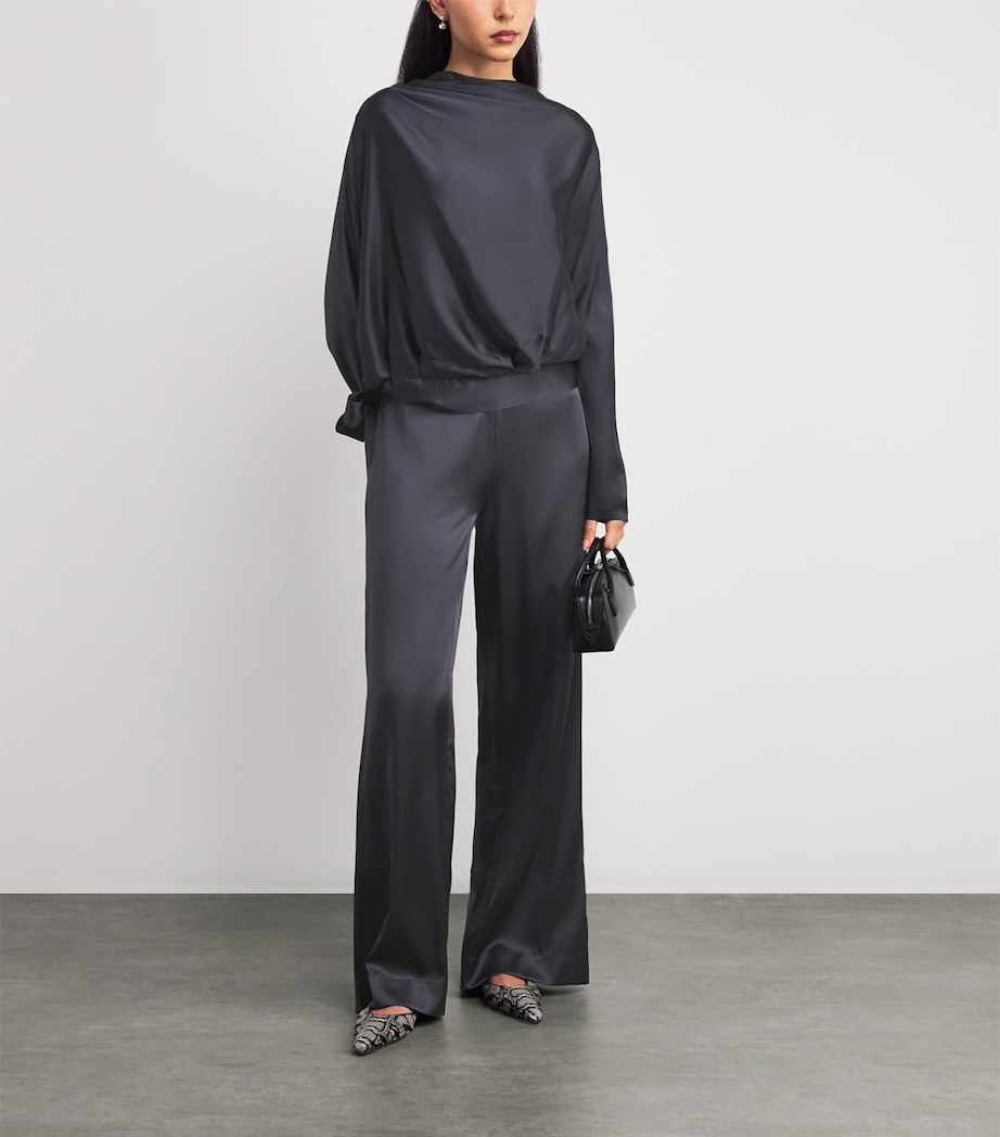 Silk-Blend Phoebe Top NOCTURNE Image 2