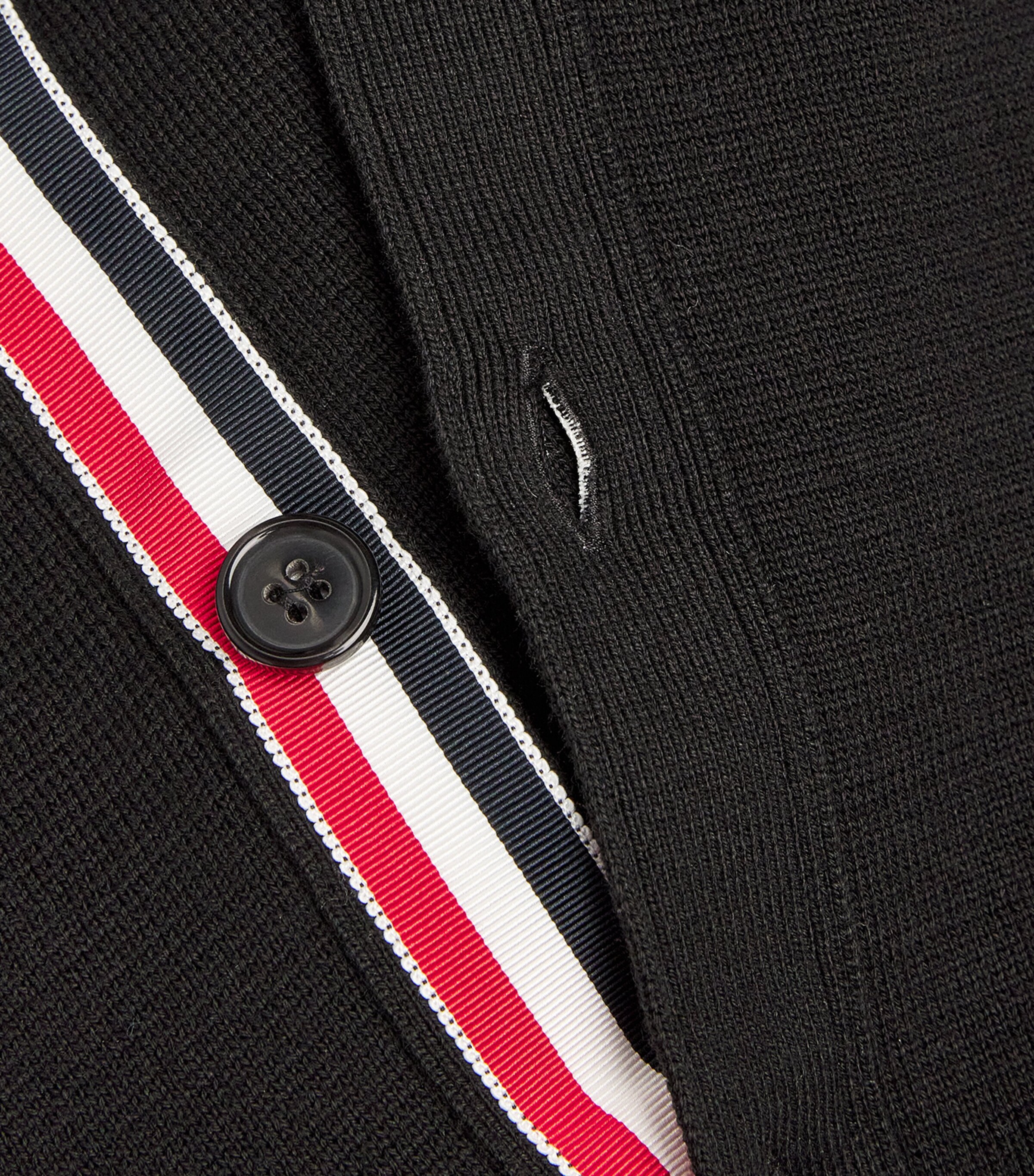 Milano-Stitch V-Neck Cardigan BLACK Image 5