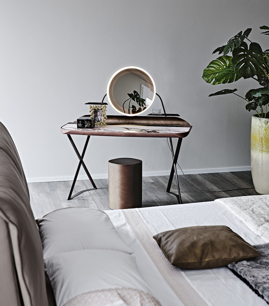 Bronzed Steel Cacoon Trousse Keramik Dressing Table BRUSHED BRONZE Image 3