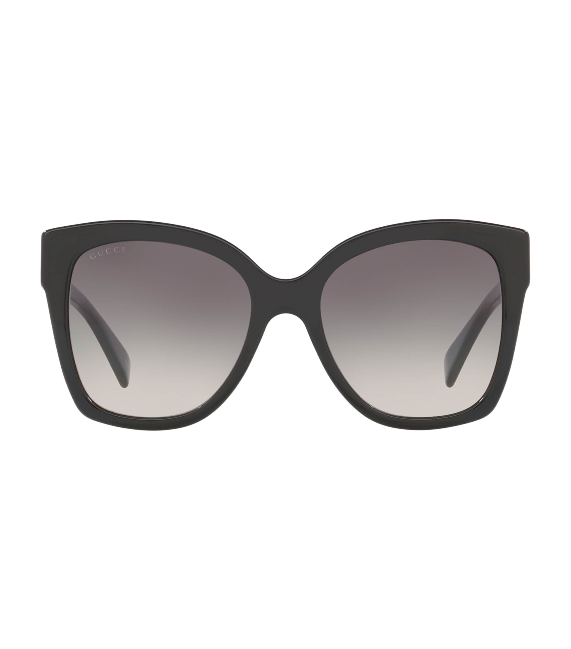 Shop Gucci Oversized Square Sunglasses In Black