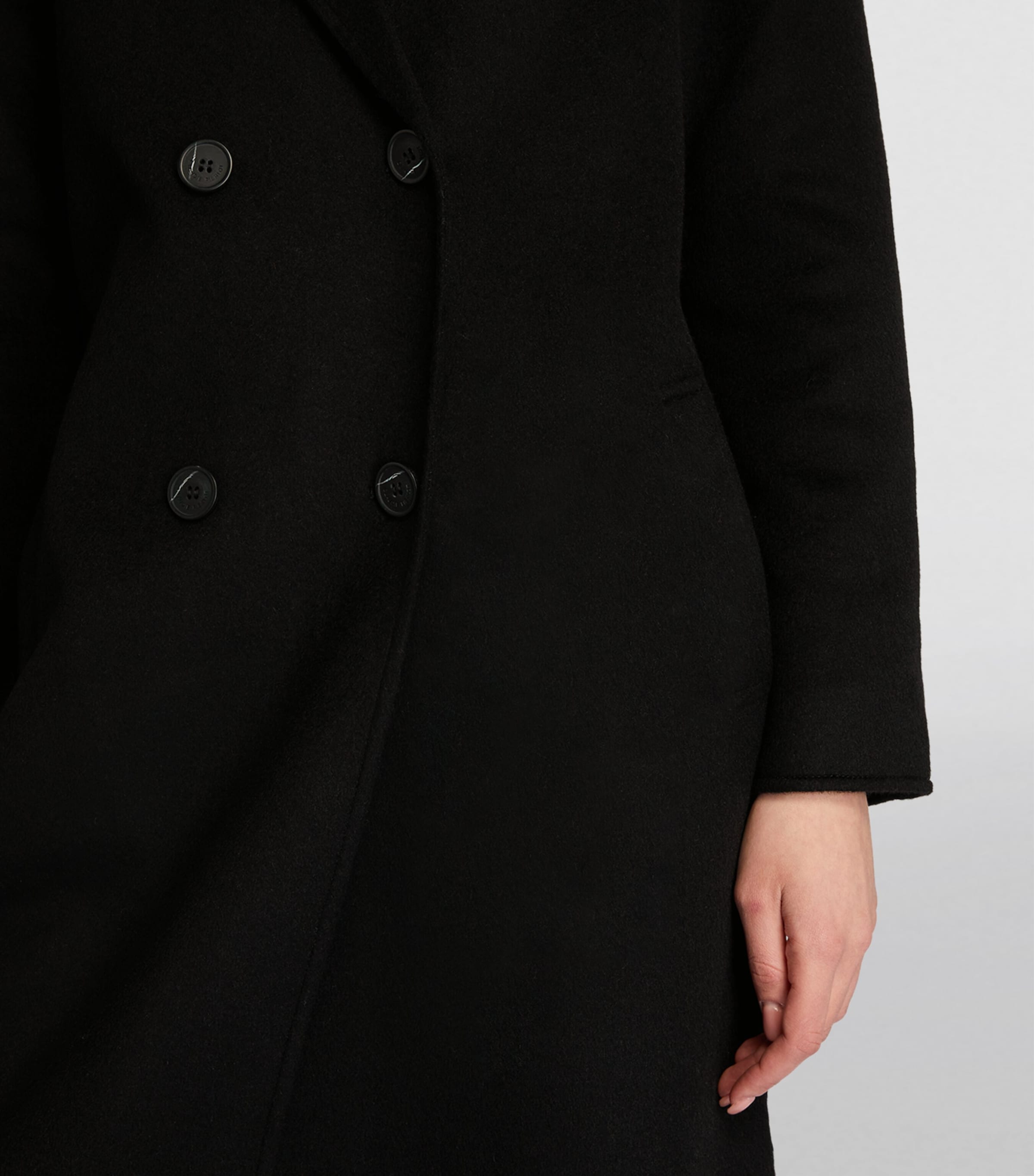Wool-Blend Galant Coat BLACK Image 6
