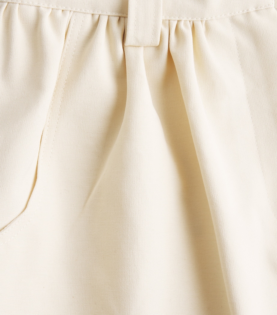 Maje Womens Cotton Canvas Skort Ecru Image 6