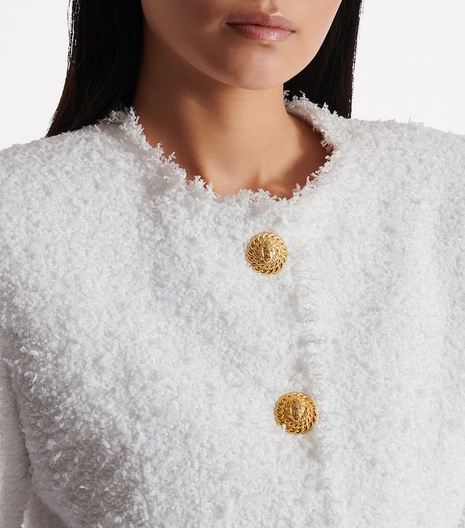 Tweed Single-Breasted Jacket 0FA BLANC Image 4