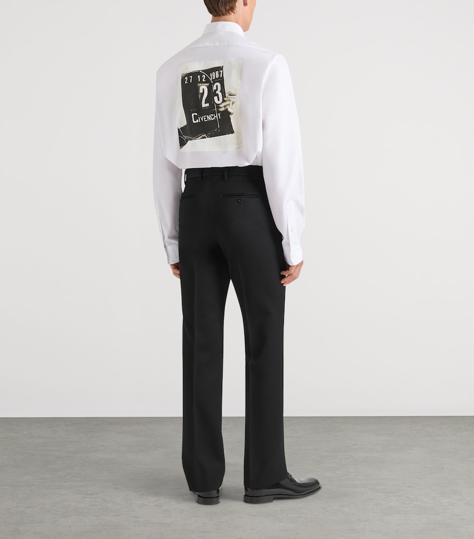 Wool Straight Trousers BLACK Image 4