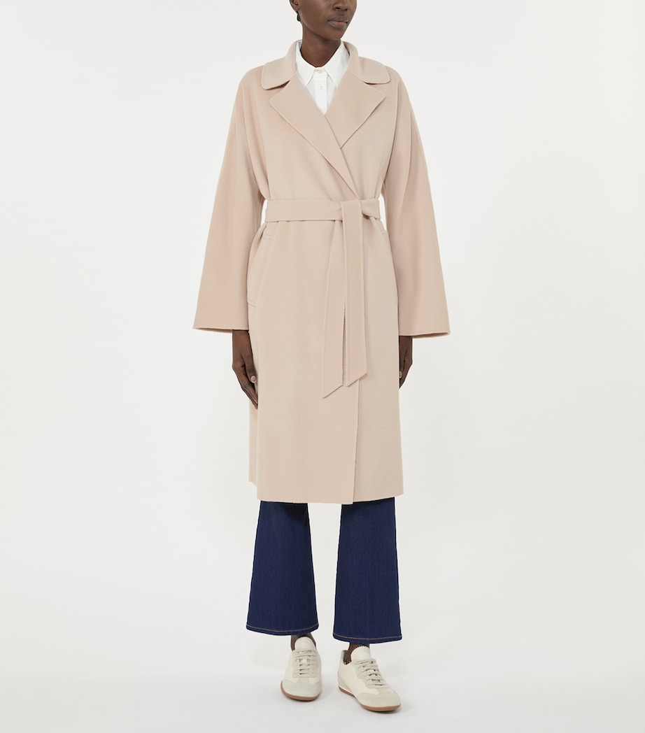 Wool-Blend Belted Coat SAND Image 2