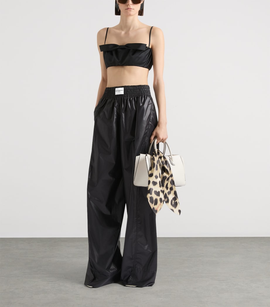 Givenchy Womens Satin Bow Bra Crop Top Image 2