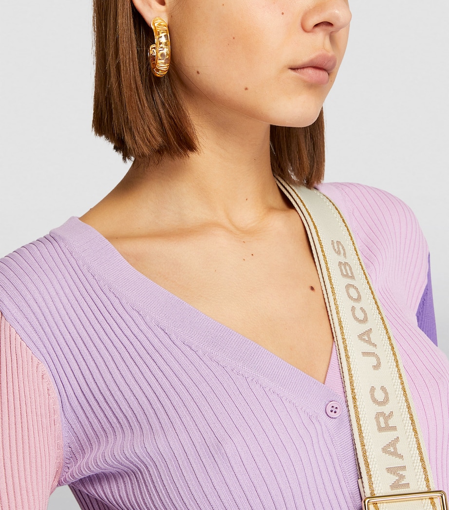 The Monogram Hoop Earrings CLEAR GOLD Image 5