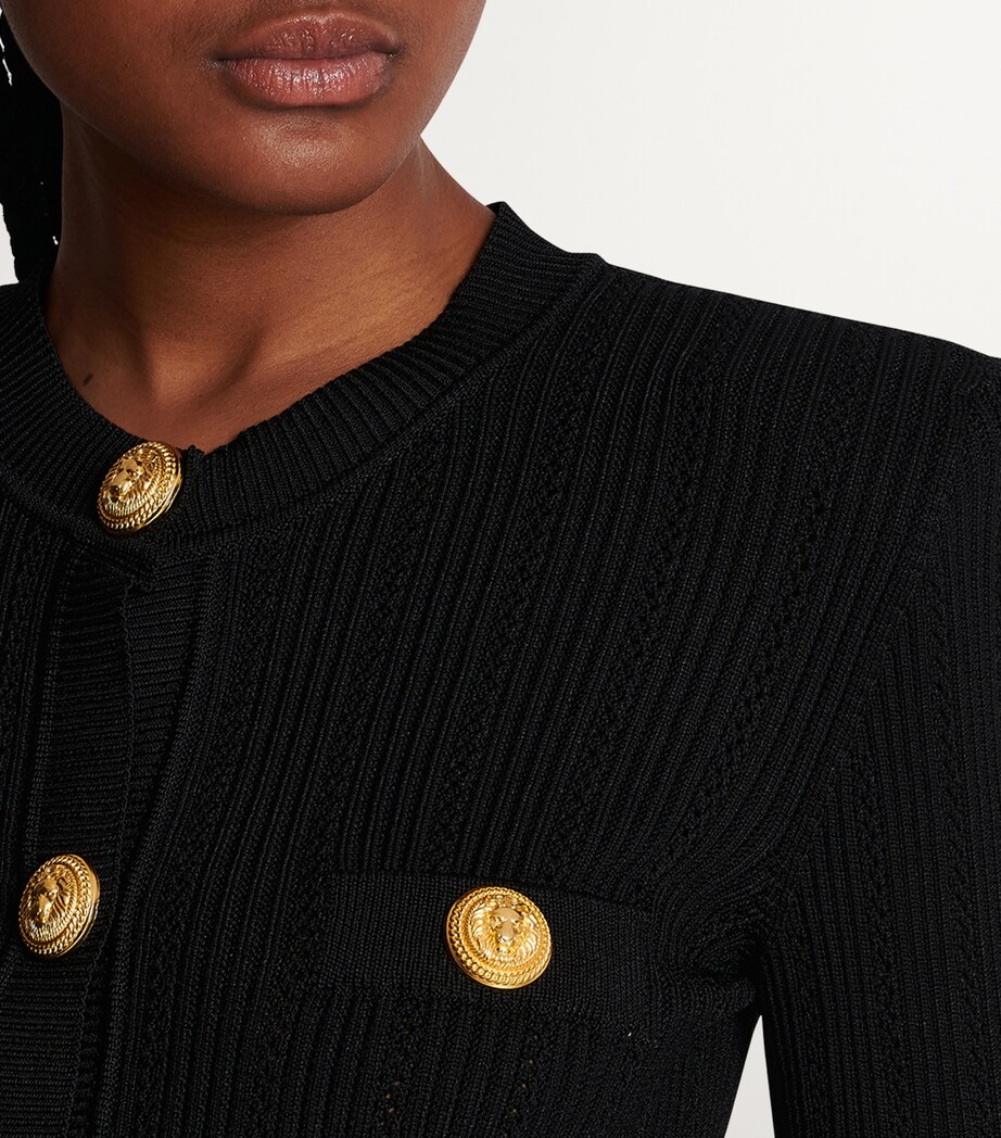 Wool-Blend Structured Cardigan 0PA NOIR Image 6
