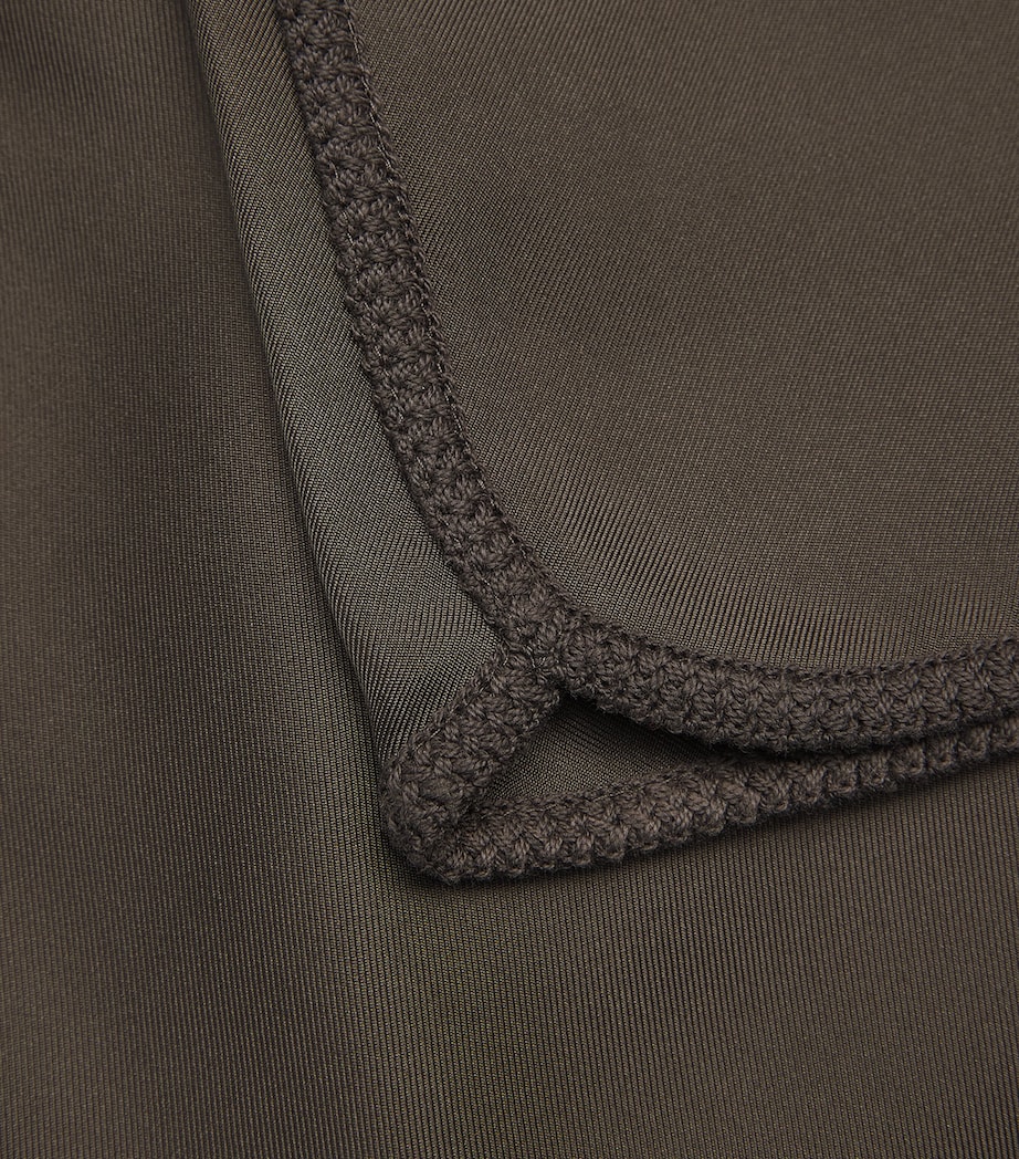 Róhe Womens Silk Taped Shorts Earth Image 6