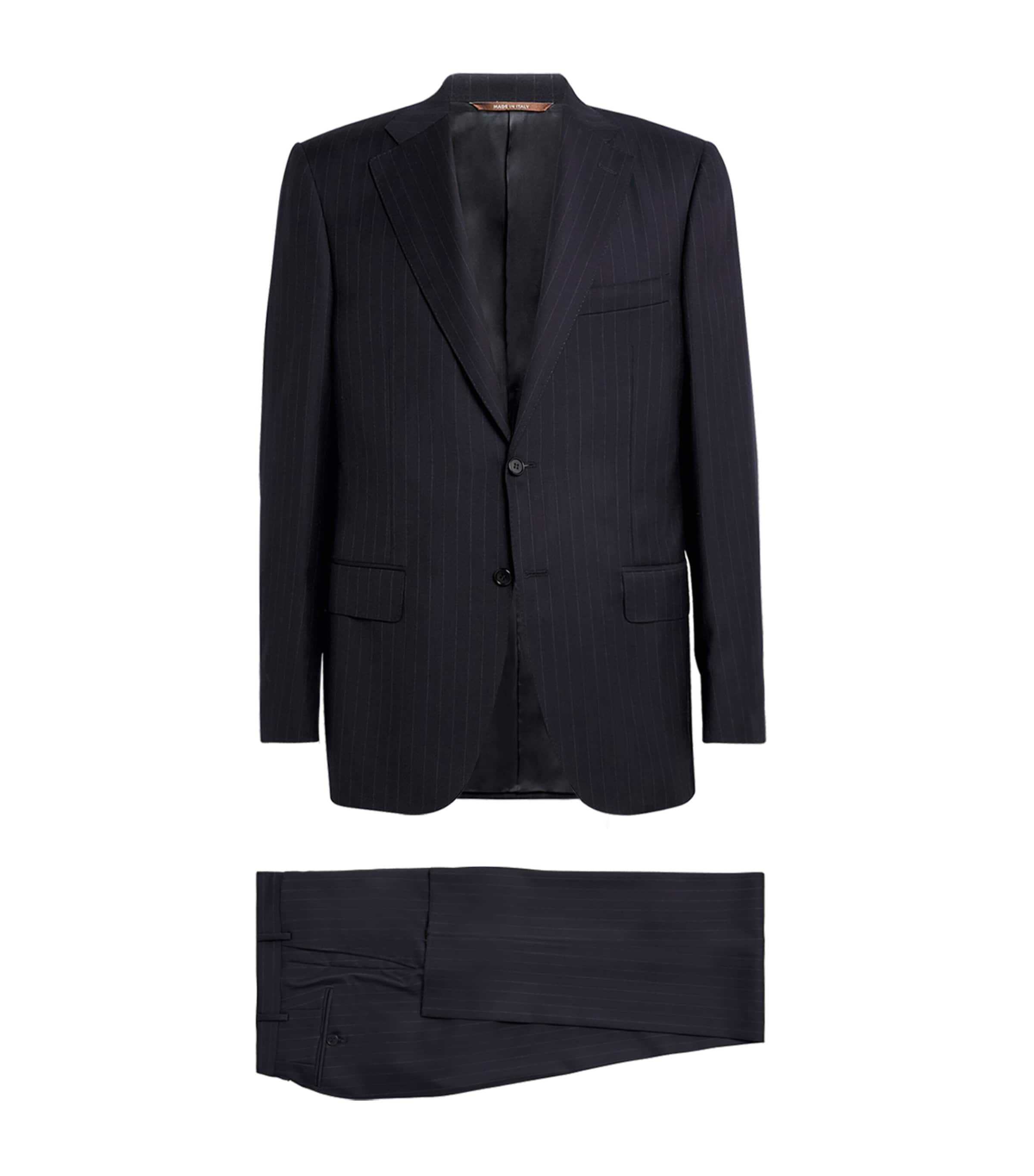 Wool Pinstripe 2-Piece Suit