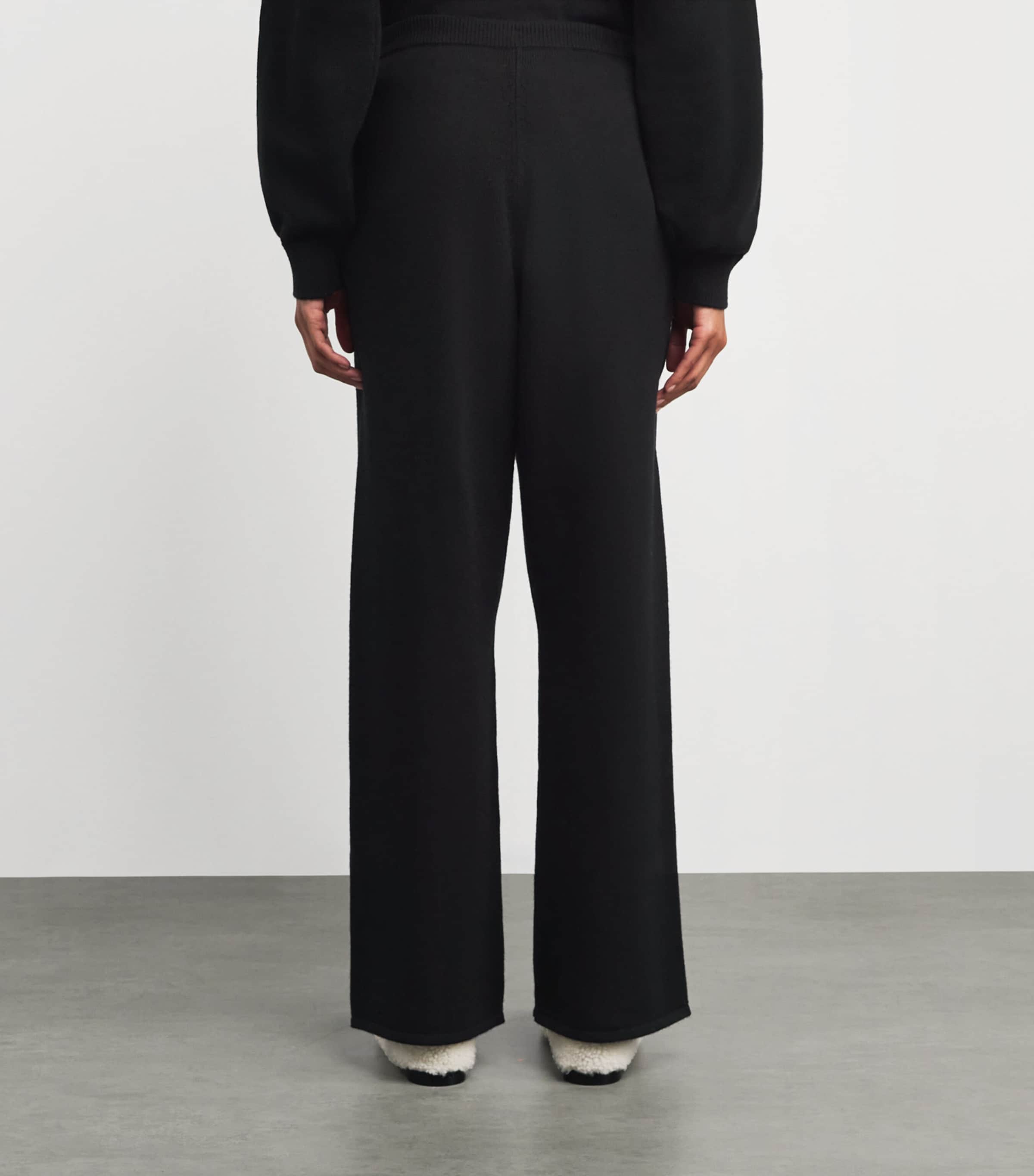 Cashmere Wide-Leg Sweatpants BLACK Image 4