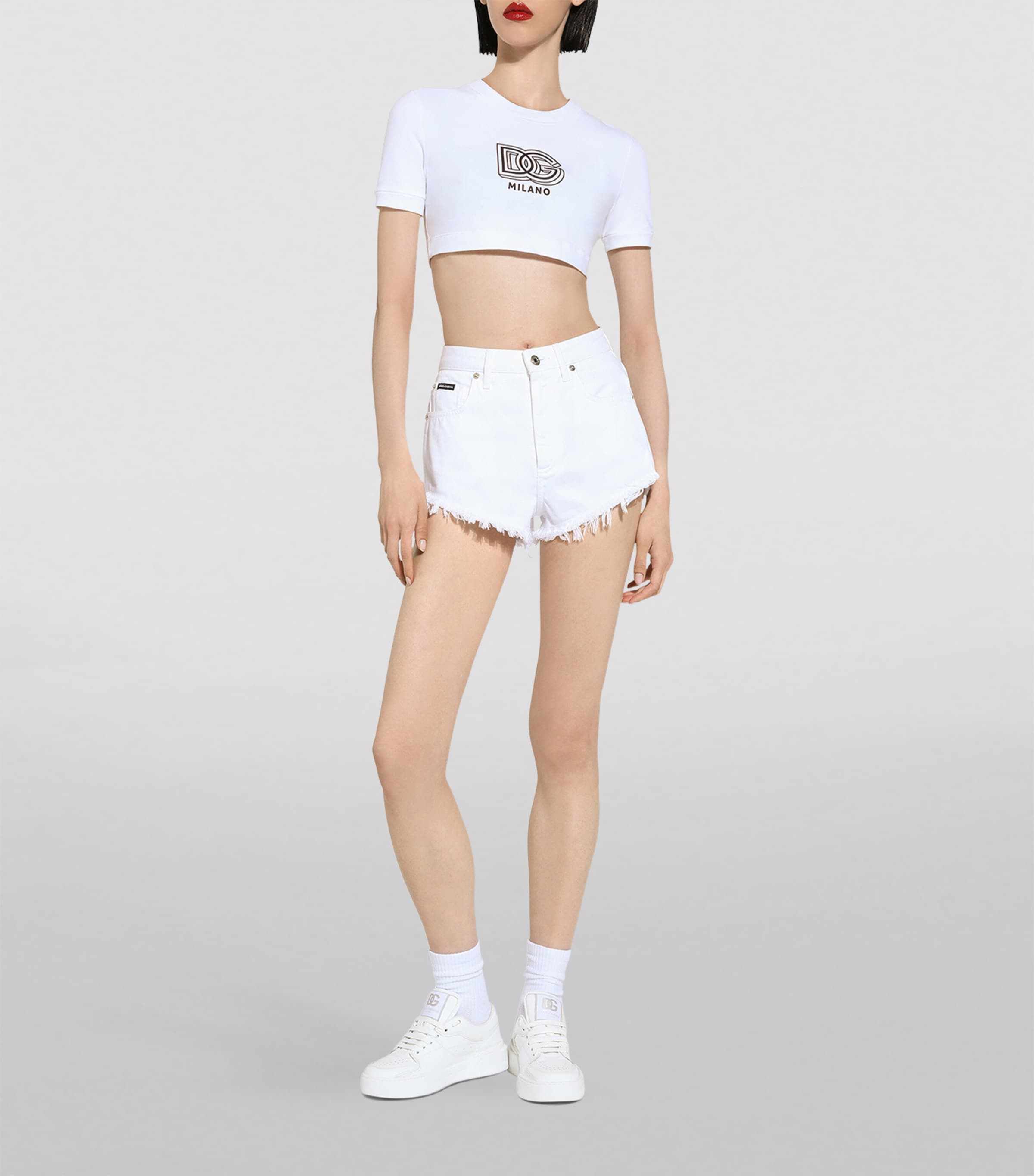 Cropped Logo T-Shirt W0800-OPTICAL WHITE Image 2
