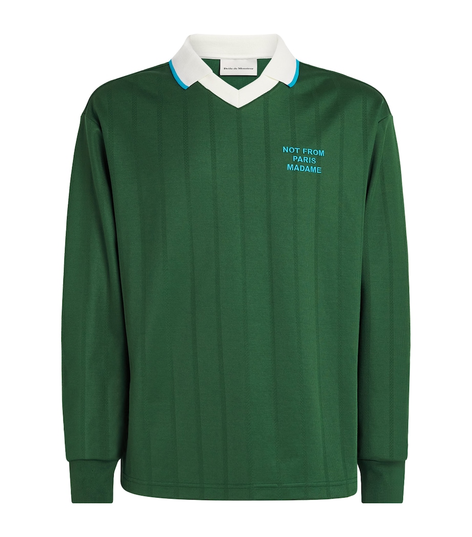 Drôle de Monsieur Mens Slogan Polo Shirt Eden Green Image 1