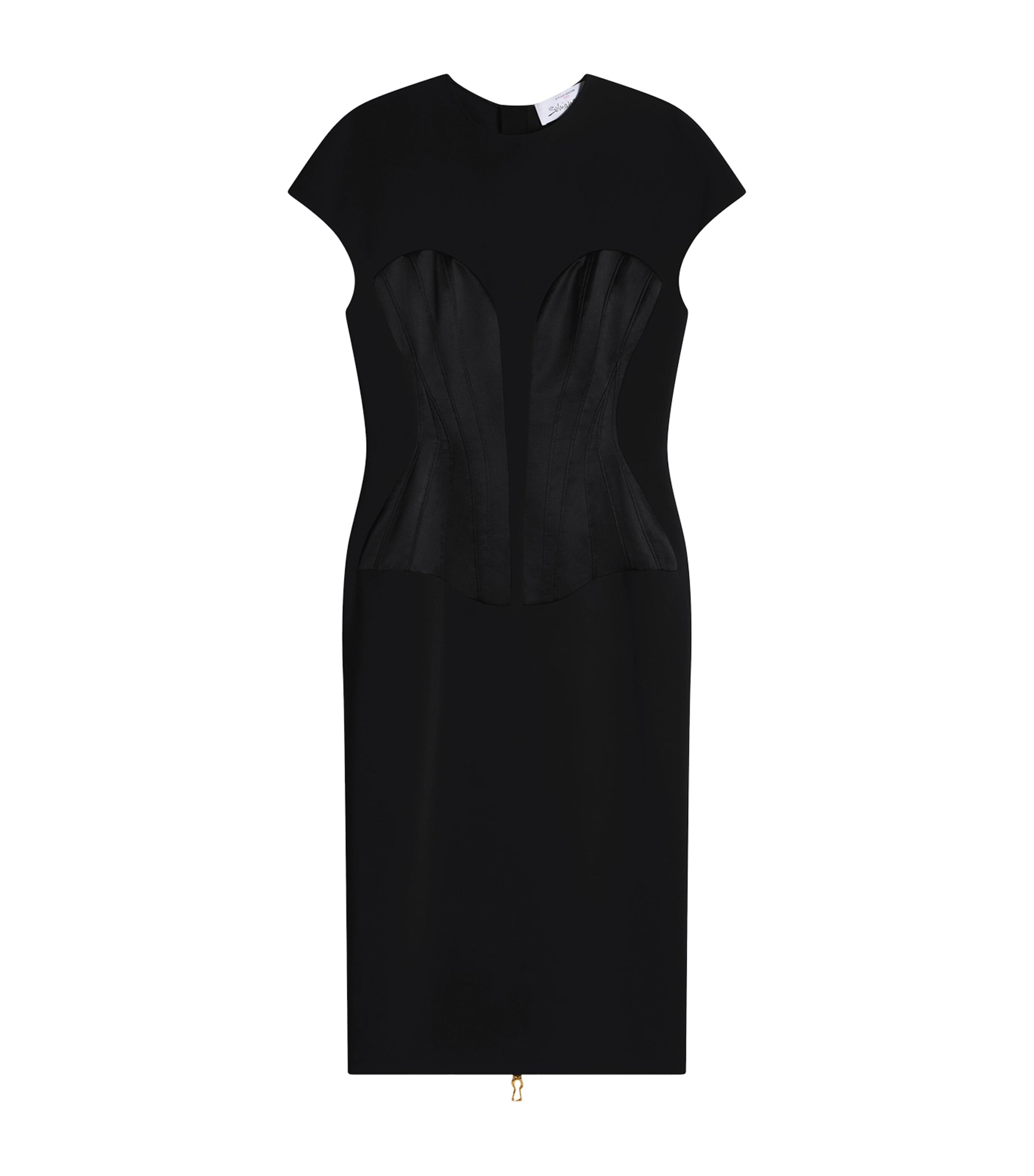 Schiaparelli Womens Corset Midi Dress Black Image 1