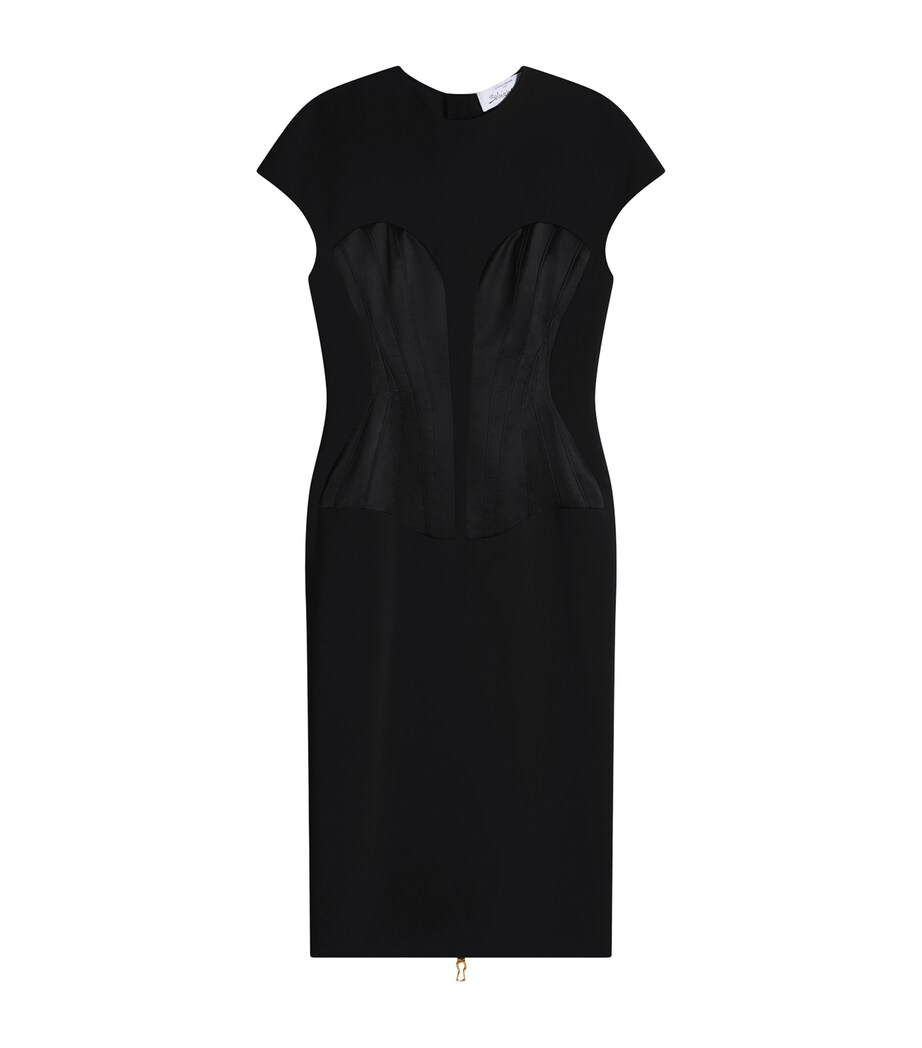 Schiaparelli Womens Corset Midi Dress Black Image 1