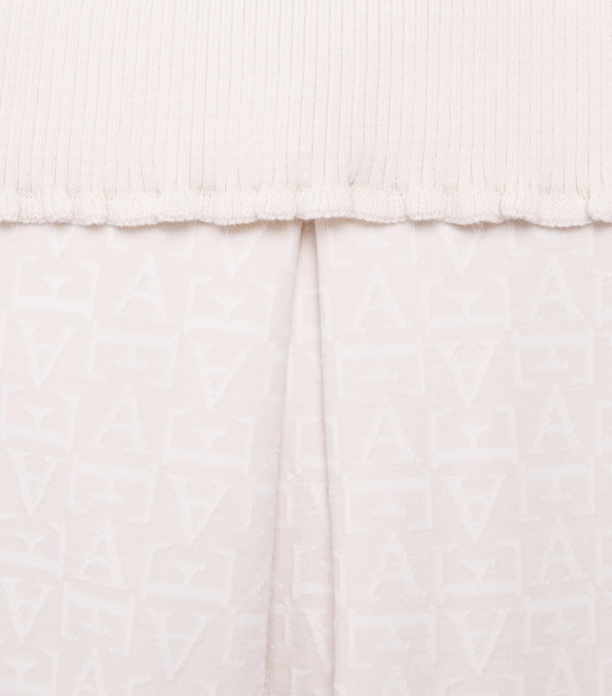 Emporio Armani Kids Monogram Jacquard Dress (4-14 Years) White Sand Image 3